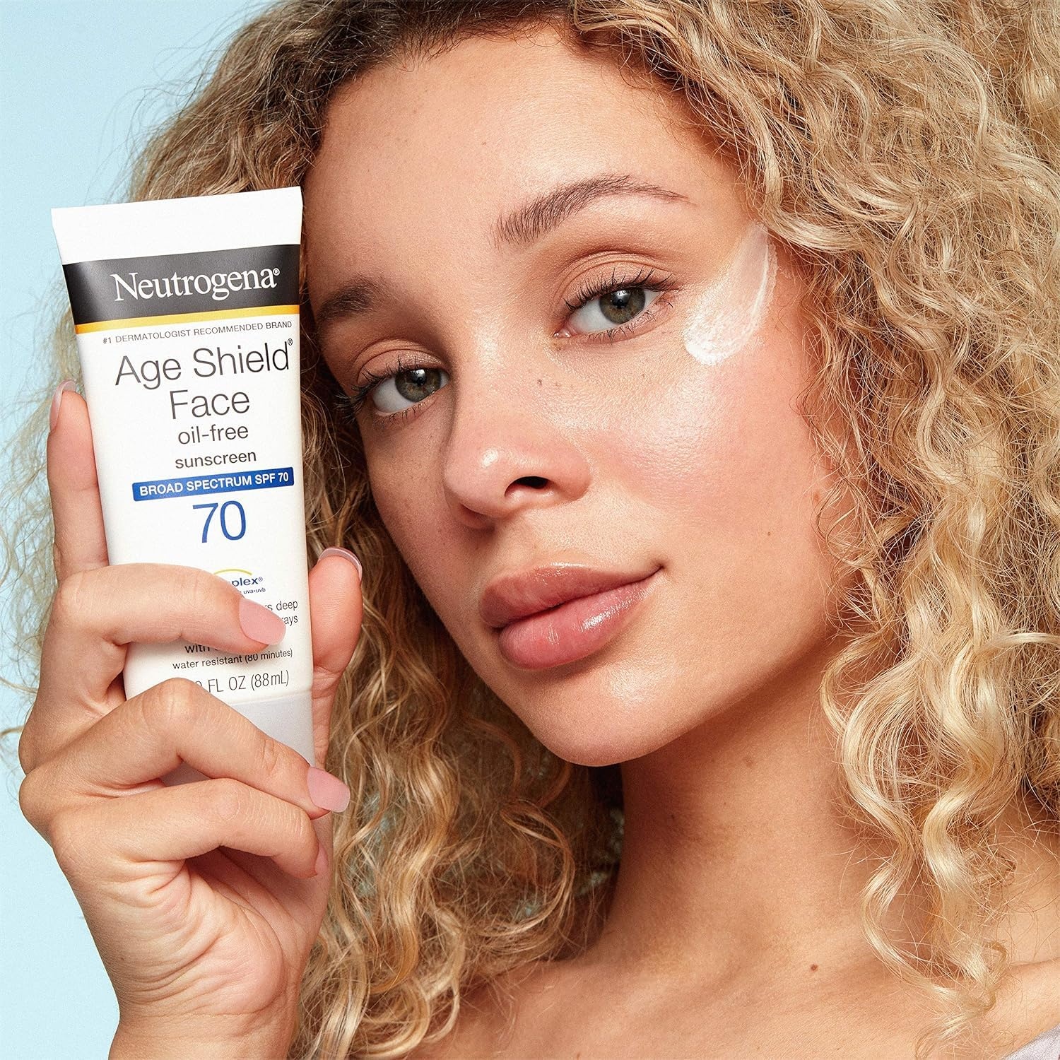 image:imageNeutrogena Age Shield AntiOxidant Face Lotion Sunscreen with Broad Spectrum SPF 70 OilFree amp NonComedogenic Moisturizing Sunscreen to Prevent Signs of Aging 3 fl oz Pack of 2