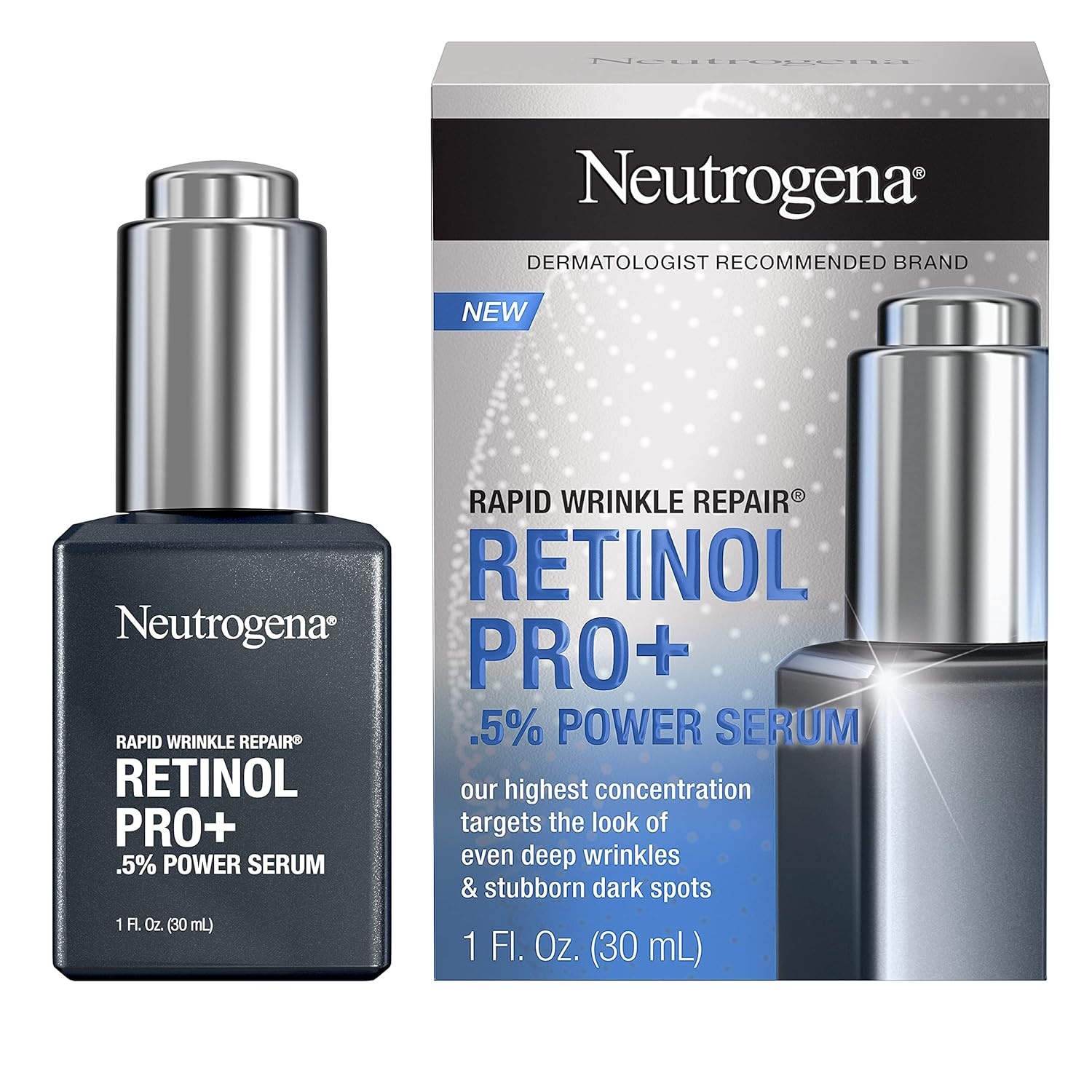 image:imageNeutrogena AntiAging Rapid Wrinkle Repair Retinol Regenerating Cream 05 Oz Mini amp Neutrogena AntiAging Rapid Wrinkle Repair Retinol Pro 05 Power Serum Travel Size 1 Fl Oz