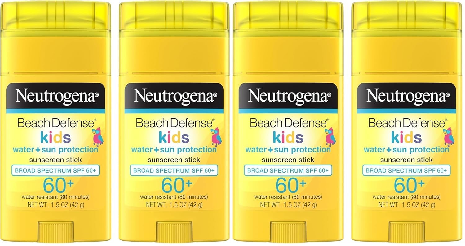 image:imageNeutrogena Beach Defense Kids Sunscreen Stick SPF 60 Hawaii Reef Act 104 Compliant Octinoxate amp Oxybenzone Free Sunscreen for Face amp Body Travel Size Sun Protection 15 ozNEUTROGENA BEACH DEFENSE KIDS