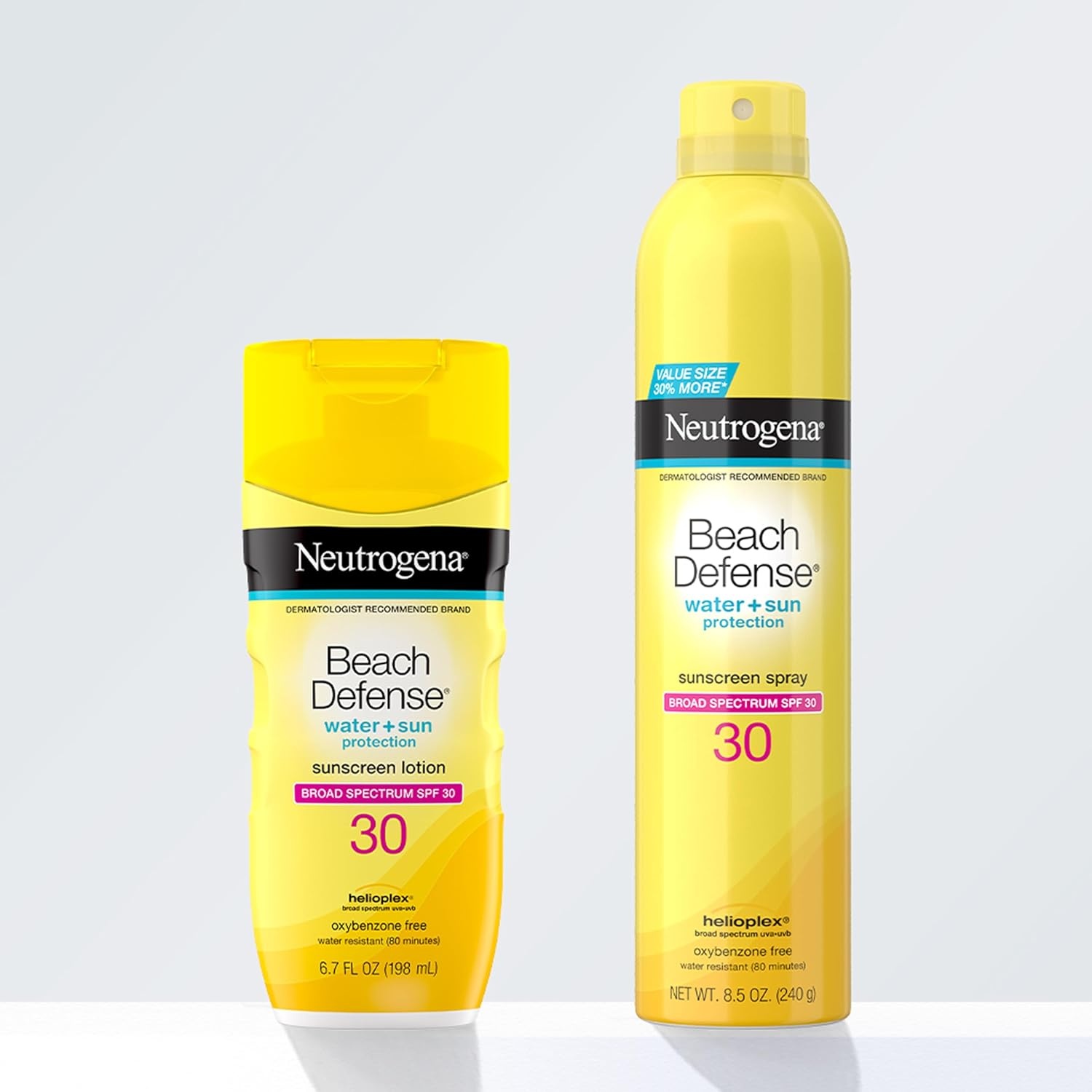 image:imageNeutrogena Beach Defense SPF 30 Sunscreen Spray Broad Spectrum Lightweight amp Fast Absorbing Oxybenzone amp Octinoxate Free Hawaii Act 104 Compliant Face amp Body Sunscreen 85 oz