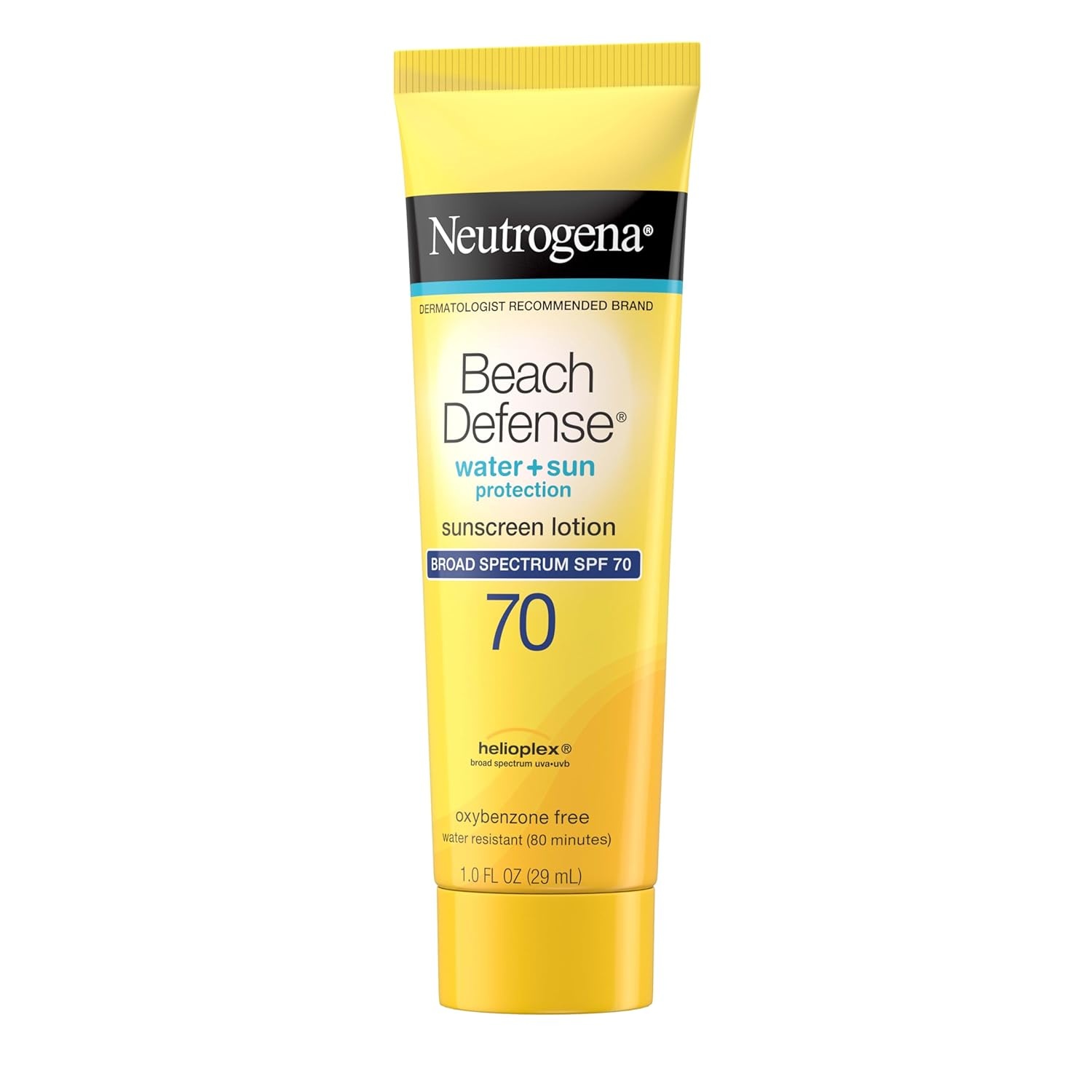 image:imageNeutrogena Beach Defense Sunscreen Lotion SPF 70 Broad Spectrum UVA UVB Protection Lightweight Water Resistant up to 80 Minutes OilFree BeachStrength Sun Protection for Whole Family 67 fl ozSPF 70