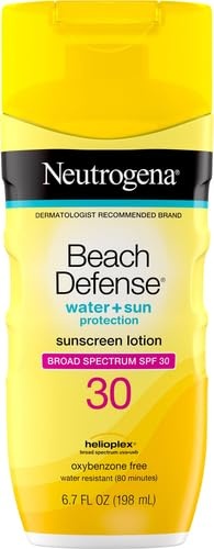 image:imageNeutrogena Beach Defense Sunscreen Lotion SPF 70 Broad Spectrum UVA UVB Protection Lightweight Water Resistant up to 80 Minutes OilFree BeachStrength Sun Protection for Whole Family 67 fl ozSPF 30