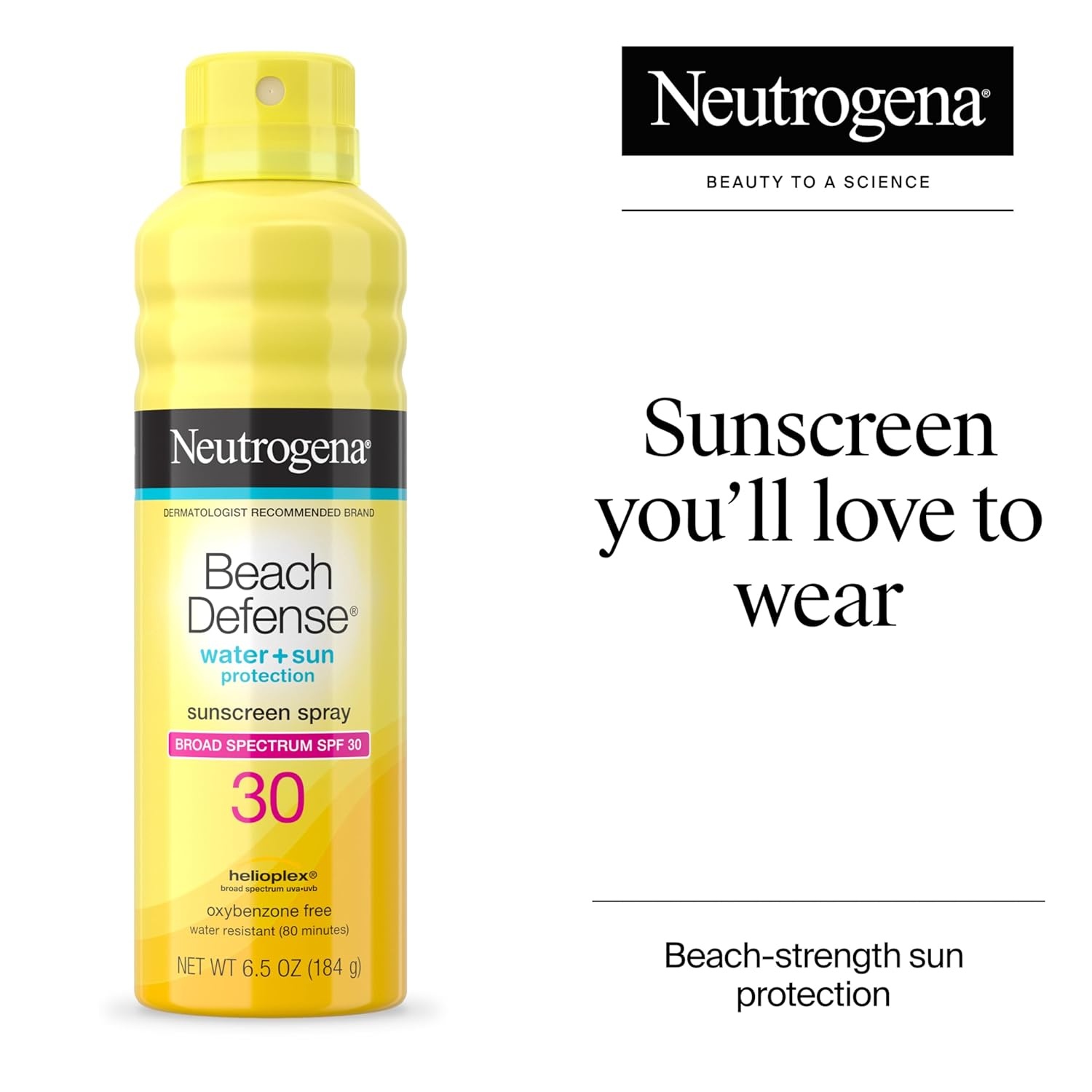 image:imageNeutrogena Beach Defense Sunscreen Spray SPF 70 Broad Spectrum UVA UVB Protection Lightweight Water Resistant up to 80 Minutes OilFree BeachStrength Sun Protection for Whole Family 65 ozSPF 30