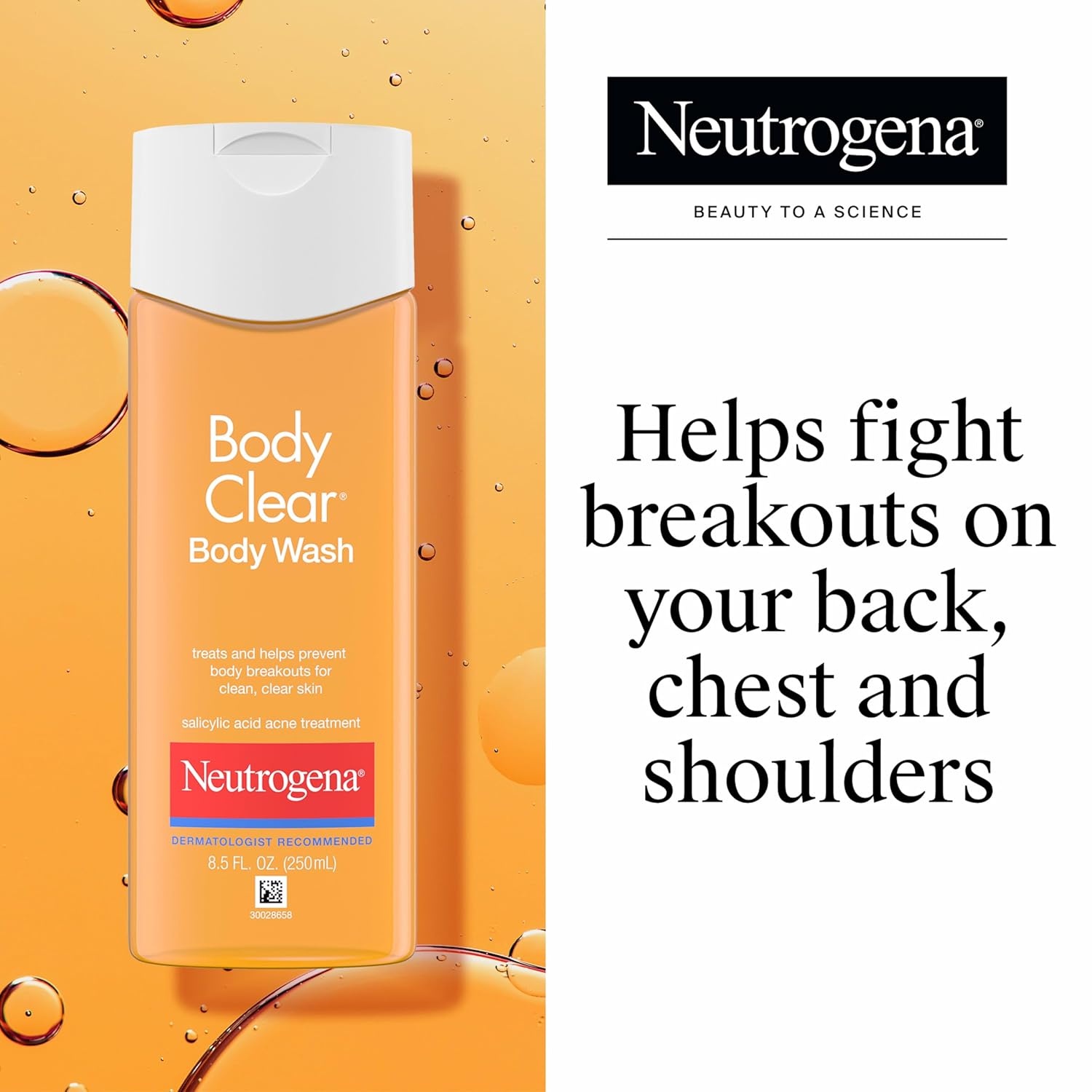 image:imageNeutrogena Body Clear Acne Body Wash 2 Salicylic Acid Acne Medication OilFree amp Glycerin for Breakouts on Back Chest amp Shoulders NonComedogenic Gentle on Skin Unscented 85 Fl Oz 3 PackLightly Scented