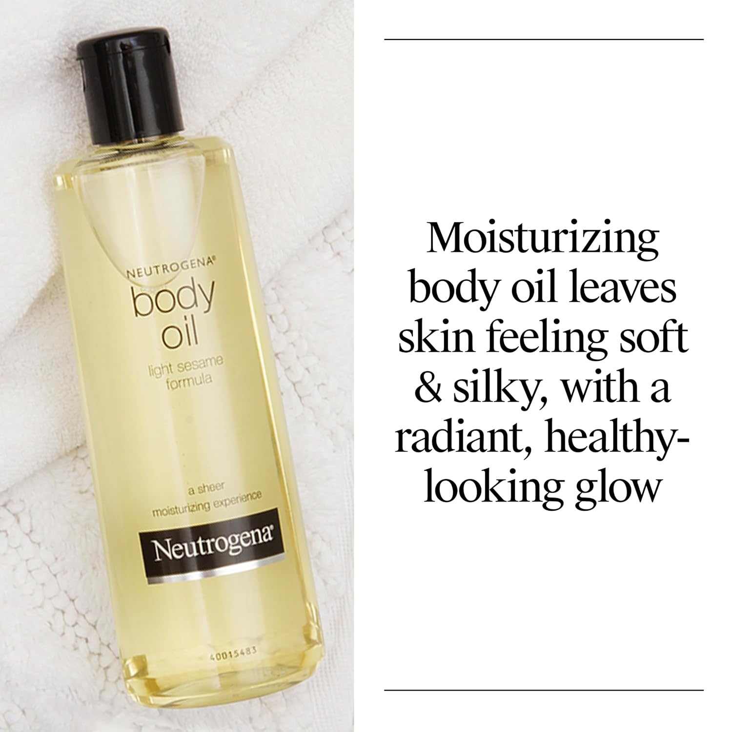 image:imageNeutrogena Body Oil Light Sesame Formula 85 fl oz Radiant Glow Moisturizer for Dry Skin Bath amp Shower Oil For Smooth and Hydrated Skin16 Fl Oz Pack of 1
