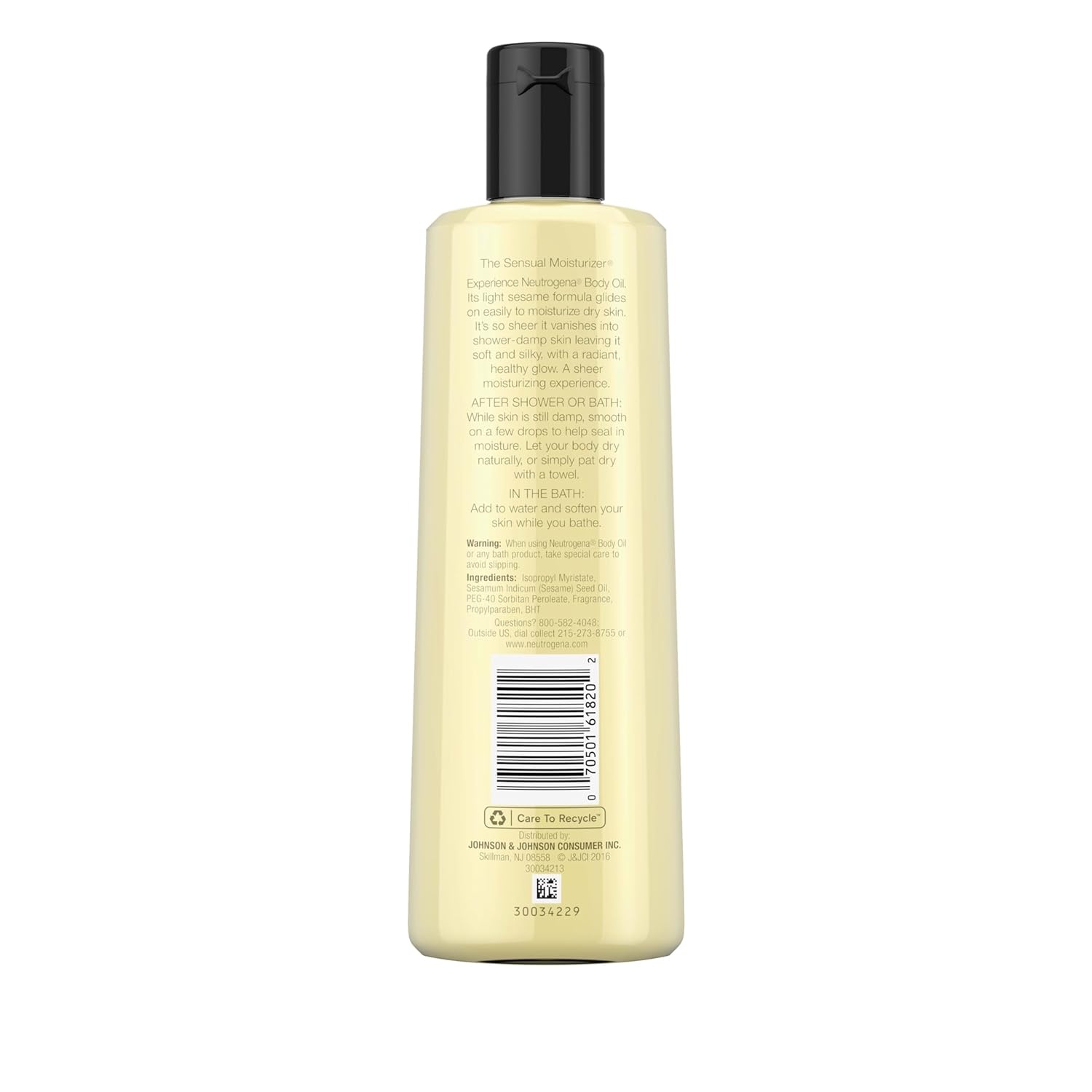 image:imageNeutrogena Body Oil Light Sesame Formula 85 fl oz Radiant Glow Moisturizer for Dry Skin Bath amp Shower Oil For Smooth and Hydrated Skin85 Fl Oz Pack of 1