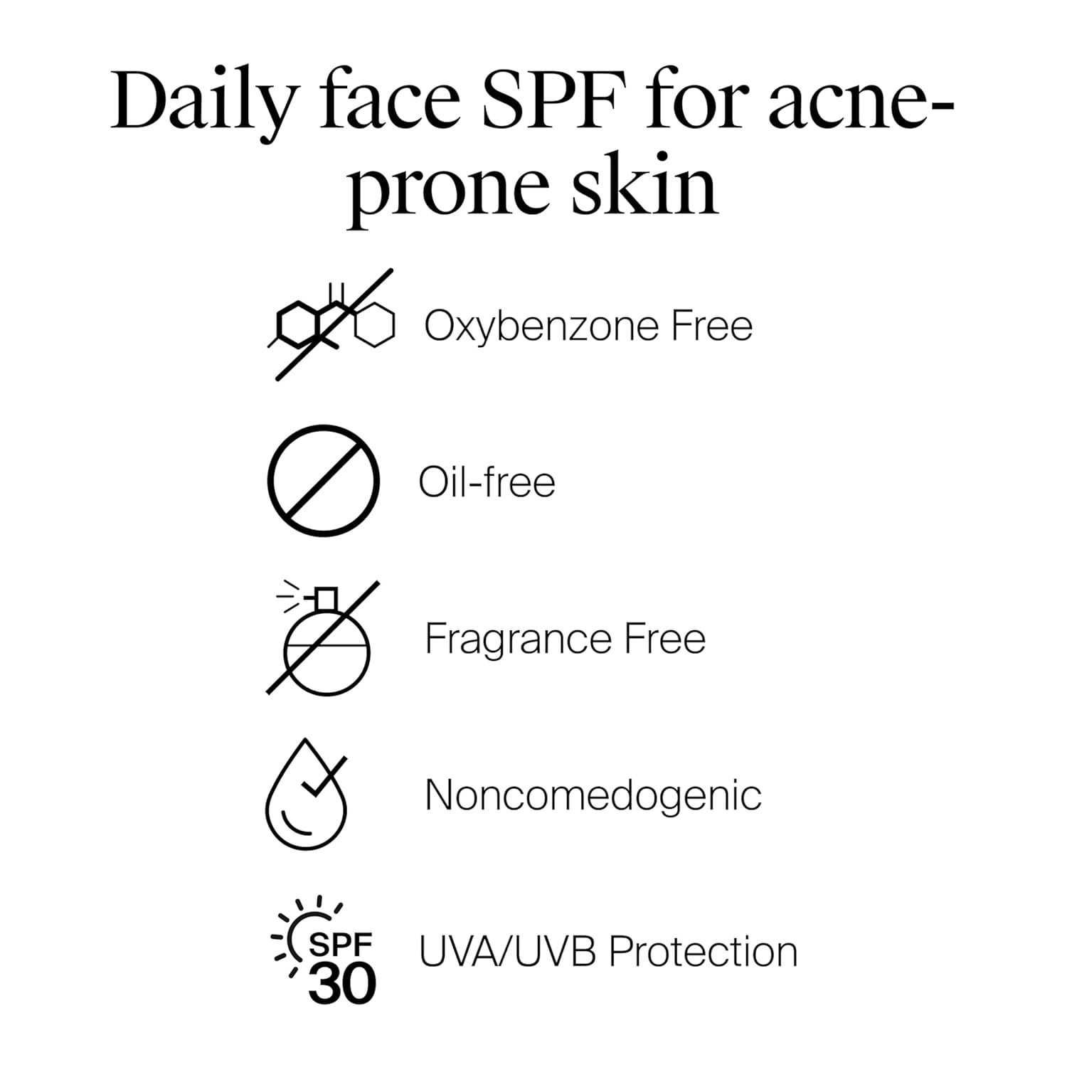 image:imageNeutrogena Clear Face Sunscreen for AcneProne Skin SPF 30 Broad Spectrum Facial Sunscreen Lotion Lightweight Non Comedogenic Oil Fragrance amp OxybenzoneFree Water Resistant 80 min 3 fl ozSPF 30
