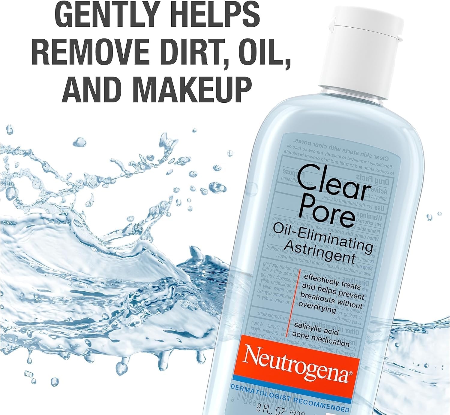 image:imageNeutrogena Clear Pore OilEliminating Astringent 8 oz Pack of 4