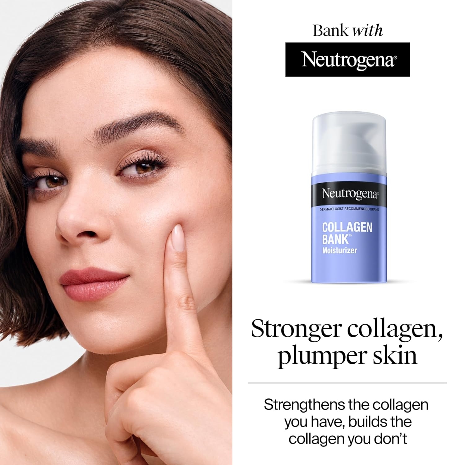 image:imageNeutrogena Collagen Bank Face Moisturizer Daily AntiAging Face amp Neck Firming Collagen Cream Bakuchiol amp MicroPeptides Face Lotion Support Skins Natural Collagen for Visibly Plump Skin 2 floz2 Fl Oz Pack of 1
