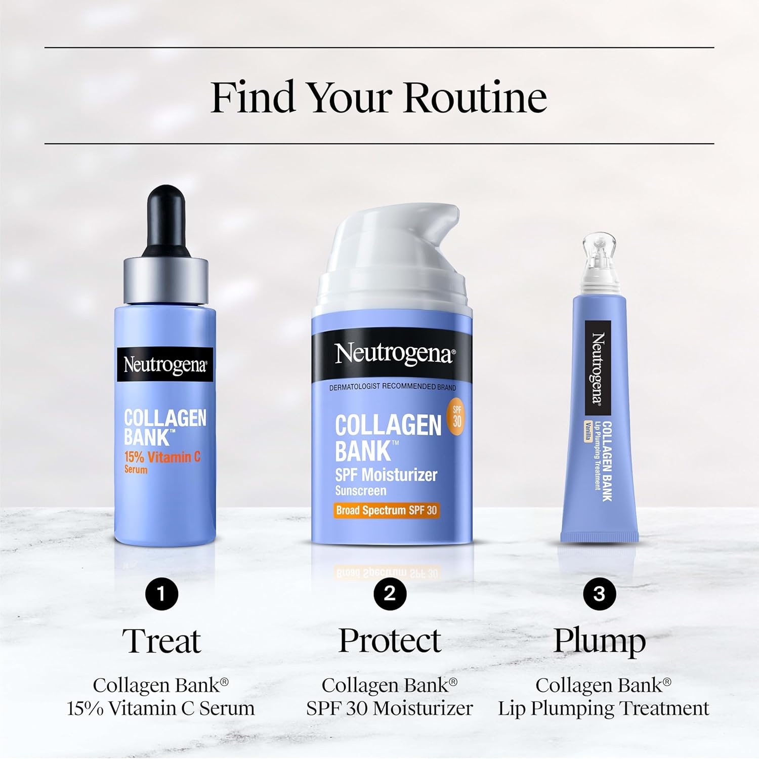 image:imageNeutrogena Collagen Bank SPF Moisturizer with SPF 30 Broad Spectrum AntiAging Face Collagen Cream MicroPeptides No White Cast Travel Size Hydro Boost Hydrating Gel Cleanser 2 fl oz 05 fl ozFace Serum