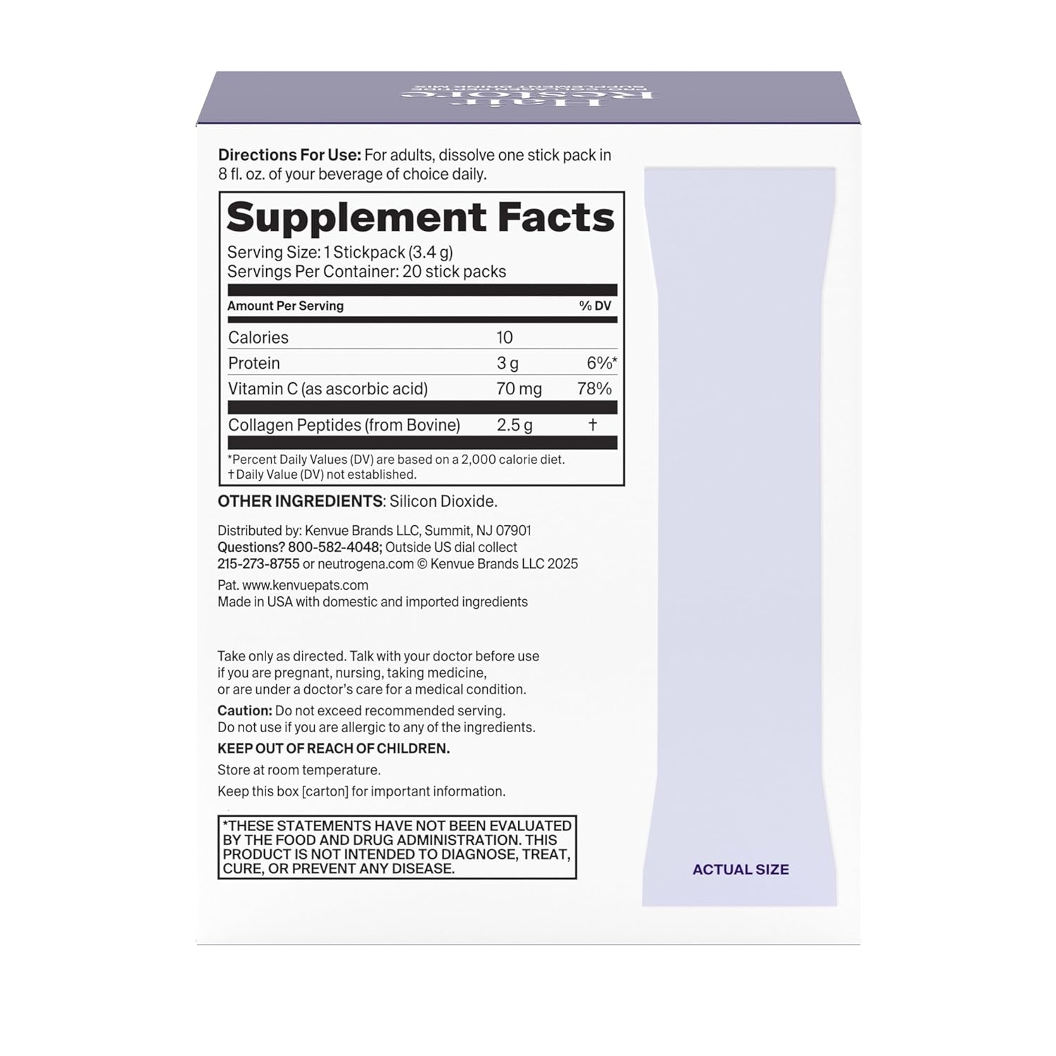 image:imageNeutrogena Hair Restore Pro Collagen Peptide Supplement Powder 20 ct