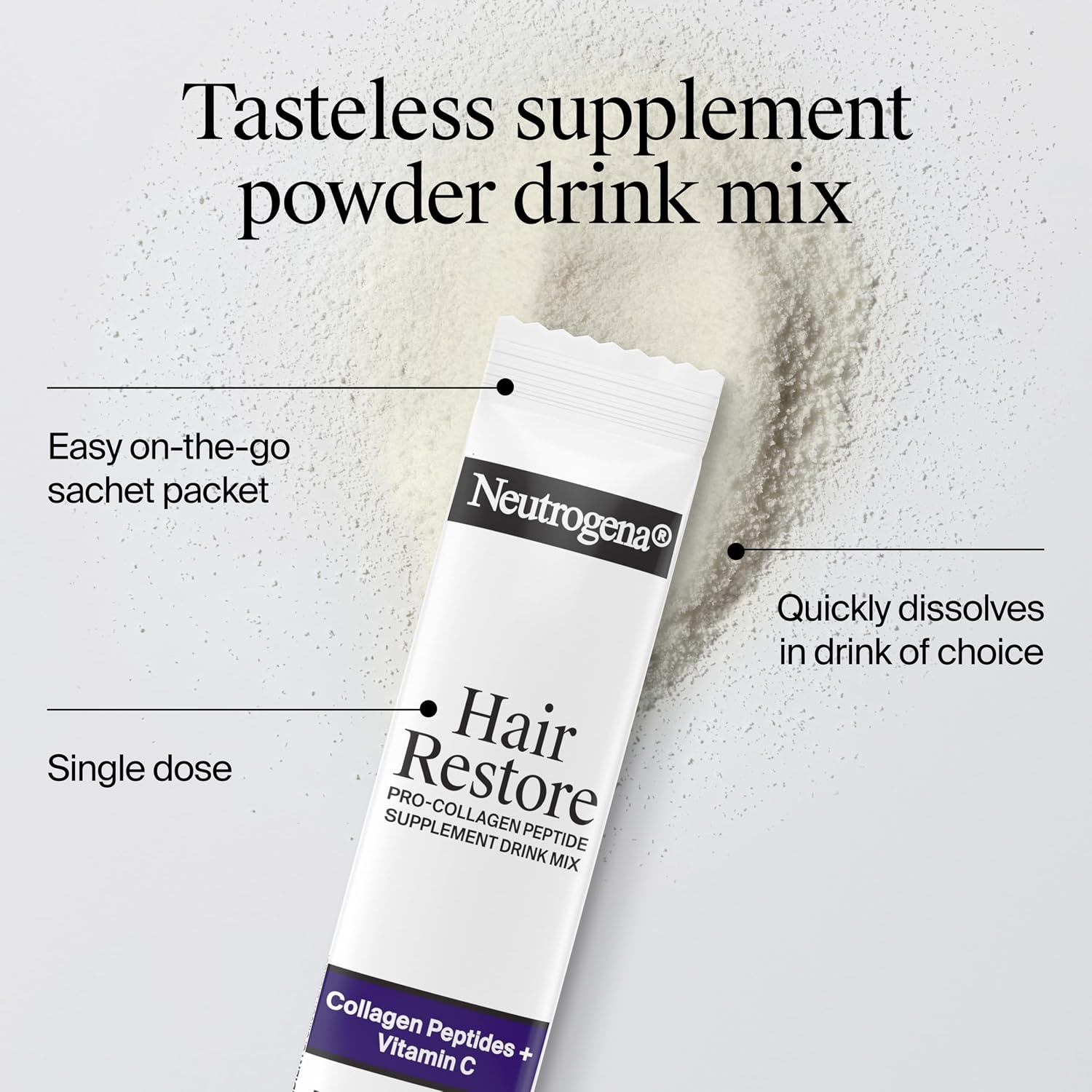 image:imageNeutrogena Hair Restore Pro Collagen Peptide Supplement Powder 20 ct