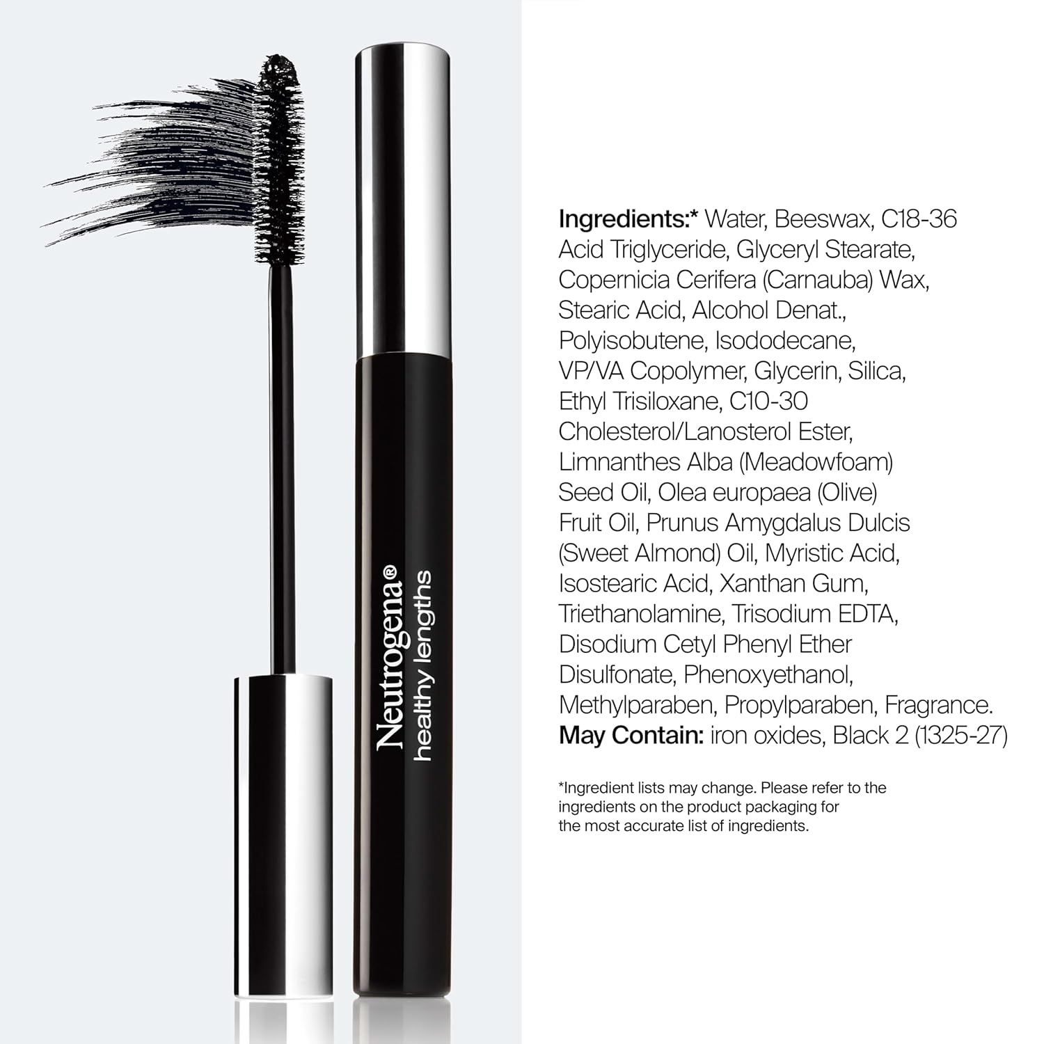 image:imageNeutrogena Healthy Lengths Mascara Strengthens Lengthens and Helps Lashes Grow with Exclusive Antioxidant Vitamin E and Olive Oil Formula No Clumping or Flaking Black 02 21 oz02 Black