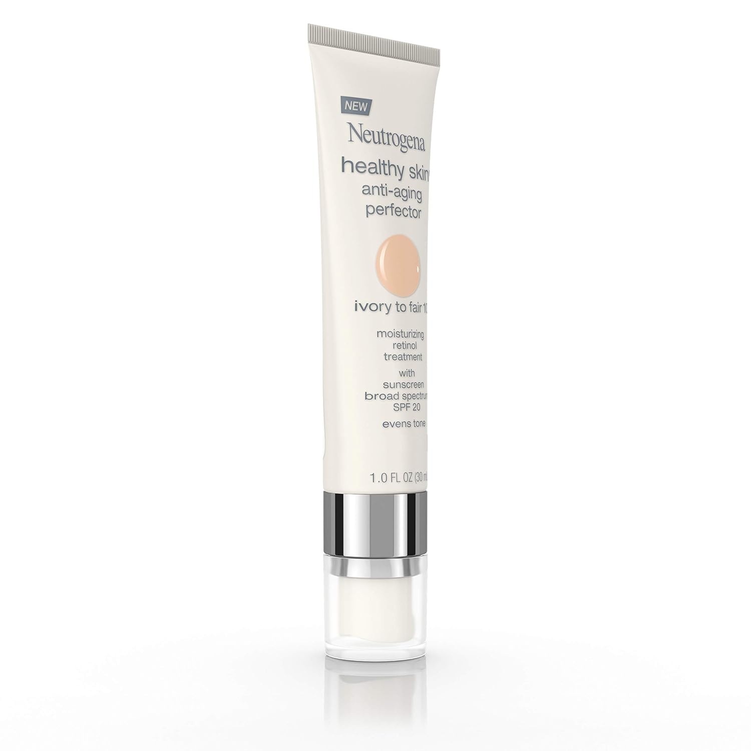 image:imageNeutrogena Healthy Skin AntiAging Perfector Tinted Facial Moisturizer and Retinol Treatment with Broad Spectrum SPF 20 Sunscreen with Titanium Dioxide 60 Medium to Deep 1 fl oz10 Ivory Fair
