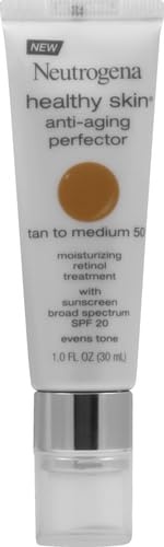 image:imageNeutrogena Healthy Skin AntiAging Perfector Tinted Facial Moisturizer and Retinol Treatment with Broad Spectrum SPF 20 Sunscreen with Titanium Dioxide 60 Medium to Deep 1 fl oz50 Tan To Medium