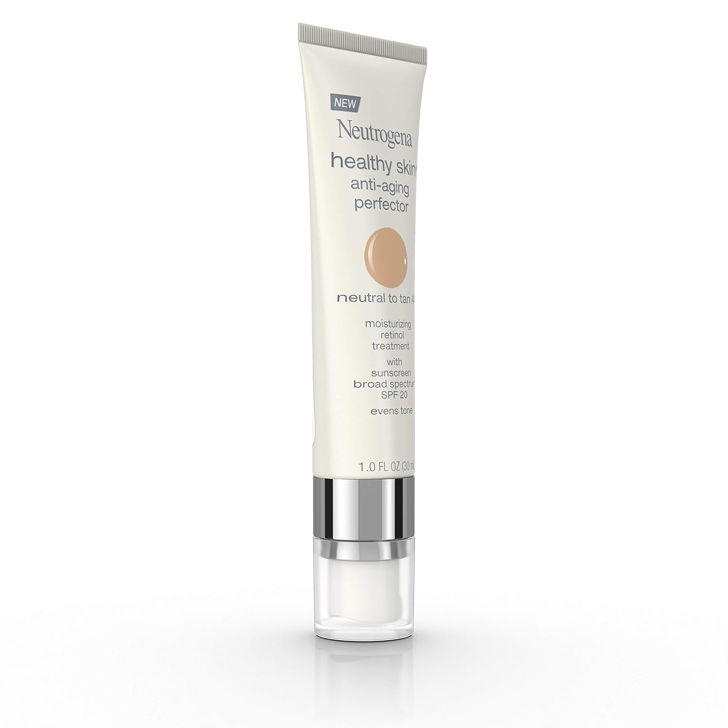image:imageNeutrogena Healthy Skin AntiAging Perfector Tinted Facial Moisturizer and Retinol Treatment with Broad Spectrum SPF 20 Sunscreen with Titanium Dioxide 60 Medium to Deep 1 fl oz40 Neutral To Tan