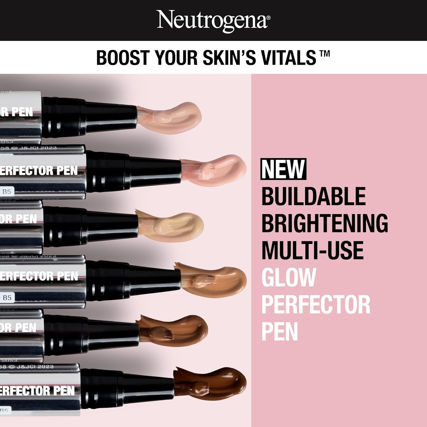 image:imageNeutrogena Healthy Skin Glow Perfector Concealer Pen Lightweight Liquid Makeup for Face with ProVitamin B5 amp Vitamin E for a Radiant Finish Medium 01 ozTan