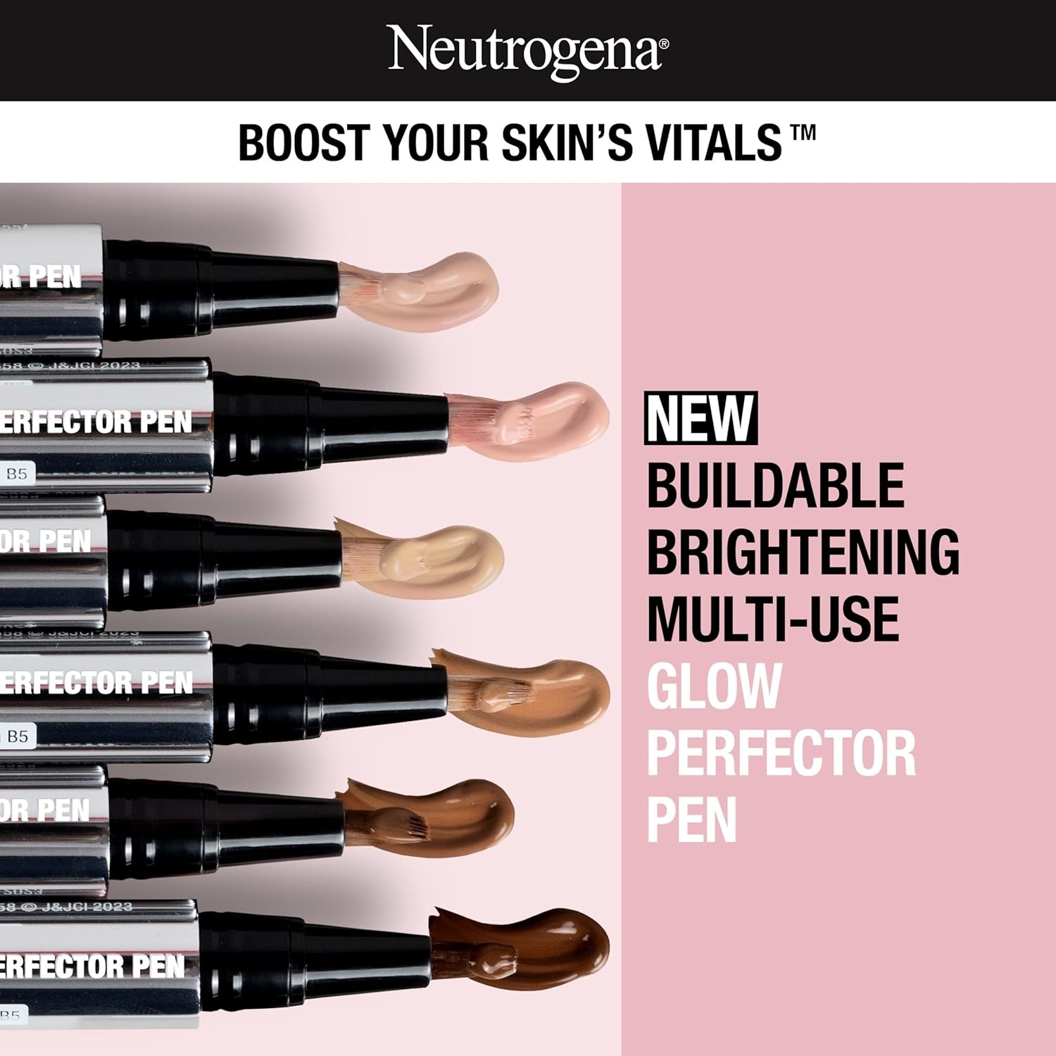 image:imageNeutrogena Healthy Skin Glow Perfector Concealer Pen Lightweight Liquid Makeup for Face with ProVitamin B5 amp Vitamin E for a Radiant Finish Medium 01 ozDeep