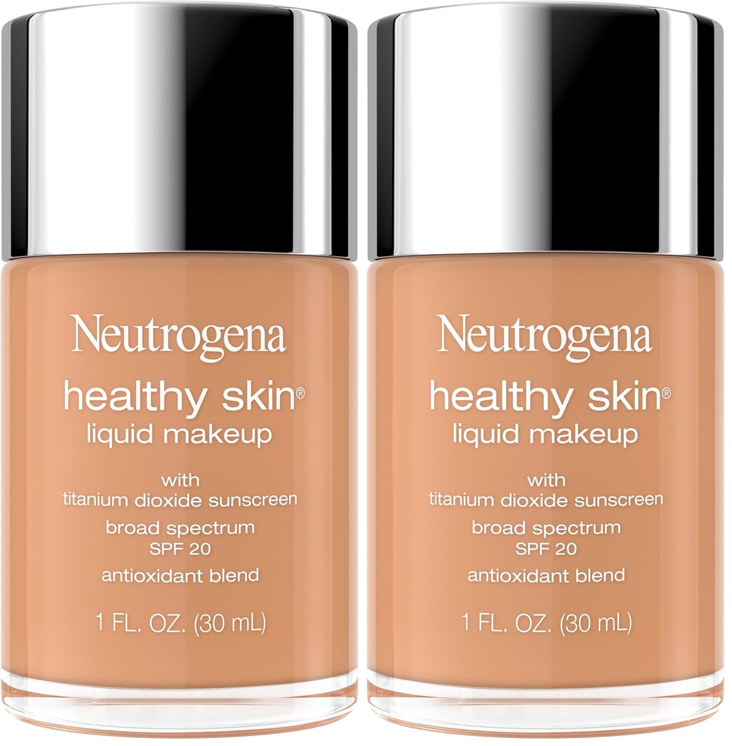 image:imageNeutrogena Healthy Skin Liquid Foundation Makeup with Broad Spectrum SPF 20 Sunscreen Lightweight Medium Coverage Makeup with Sunscreen and ProVitamin B5 Classic Ivory 160C 1 fl oz060 Natural Beige