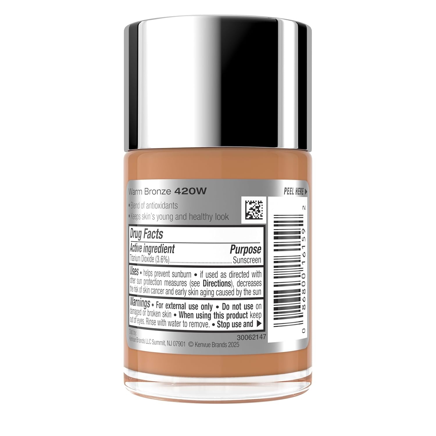image:imageNeutrogena Healthy Skin Liquid Foundation Makeup with Broad Spectrum SPF 20 Sunscreen Lightweight Medium Coverage Makeup with Sunscreen and ProVitamin B5 Classic Ivory 160C 1 fl ozWarm Bronze