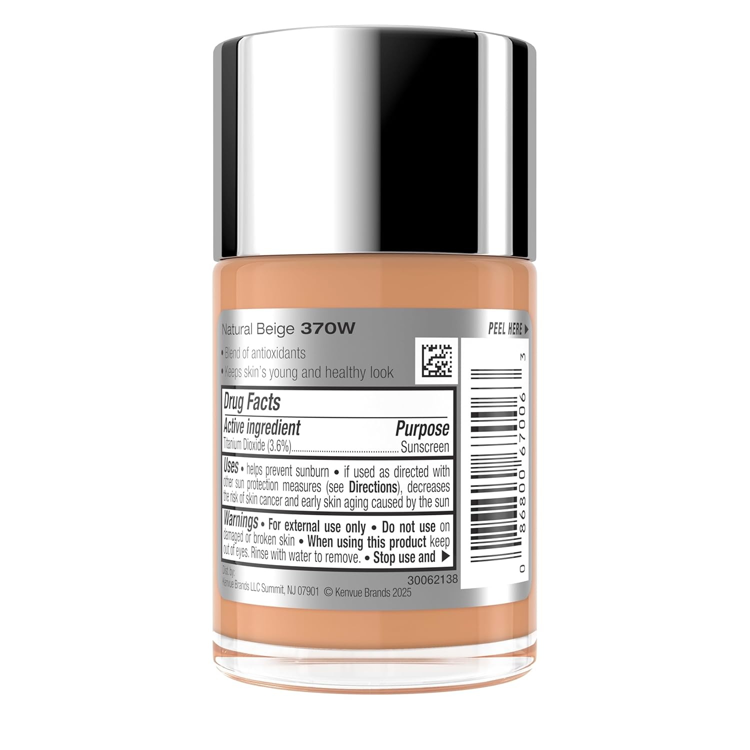 image:imageNeutrogena Healthy Skin Liquid Foundation Makeup with Broad Spectrum SPF 20 Sunscreen Lightweight Medium Coverage Makeup with Sunscreen and ProVitamin B5 Classic Ivory 160C 1 fl oz060 Natural Beige