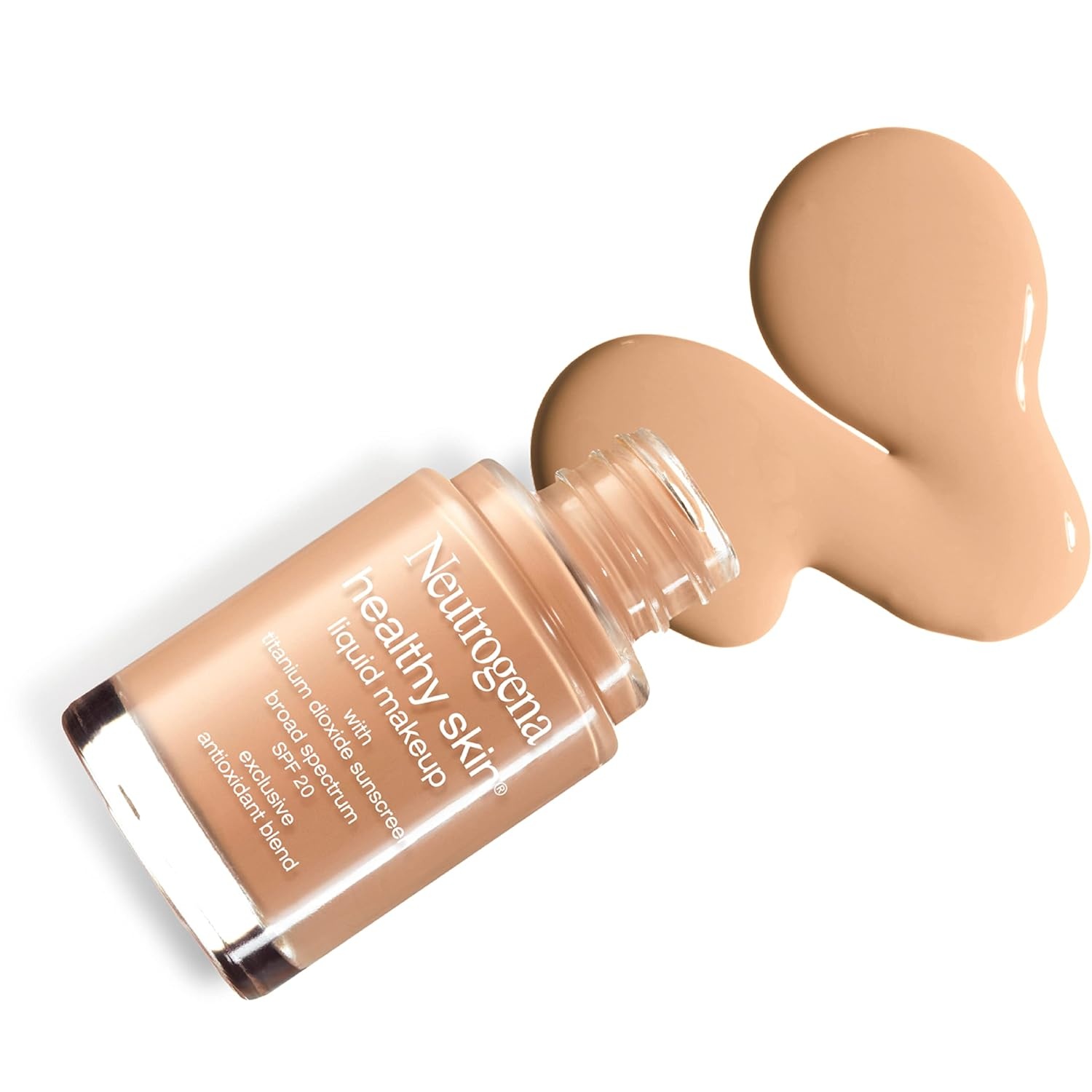image:imageNeutrogena Healthy Skin Liquid Foundation Makeup with Broad Spectrum SPF 20 Sunscreen Lightweight Medium Coverage Makeup with Sunscreen and ProVitamin B5 Classic Ivory 160C 1 fl oz060 Natural Beige