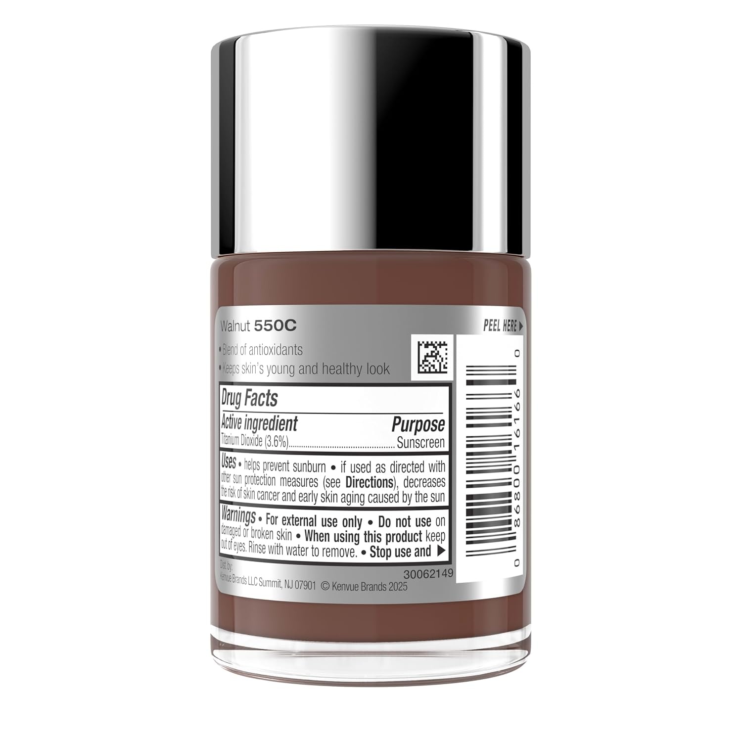 image:imageNeutrogena Healthy Skin Liquid Foundation Makeup with Broad Spectrum SPF 20 Sunscreen Lightweight Medium Coverage Makeup with Sunscreen and ProVitamin B5 Classic Ivory 160C 1 fl ozWalnut