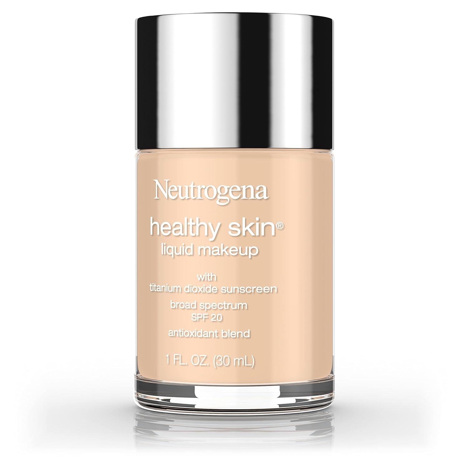 image:imageNeutrogena Healthy Skin Liquid Foundation Makeup with Broad Spectrum SPF 20 Sunscreen Lightweight Medium Coverage Makeup with Sunscreen and ProVitamin B5 Classic Ivory 160C 1 fl oz060 Natural Beige