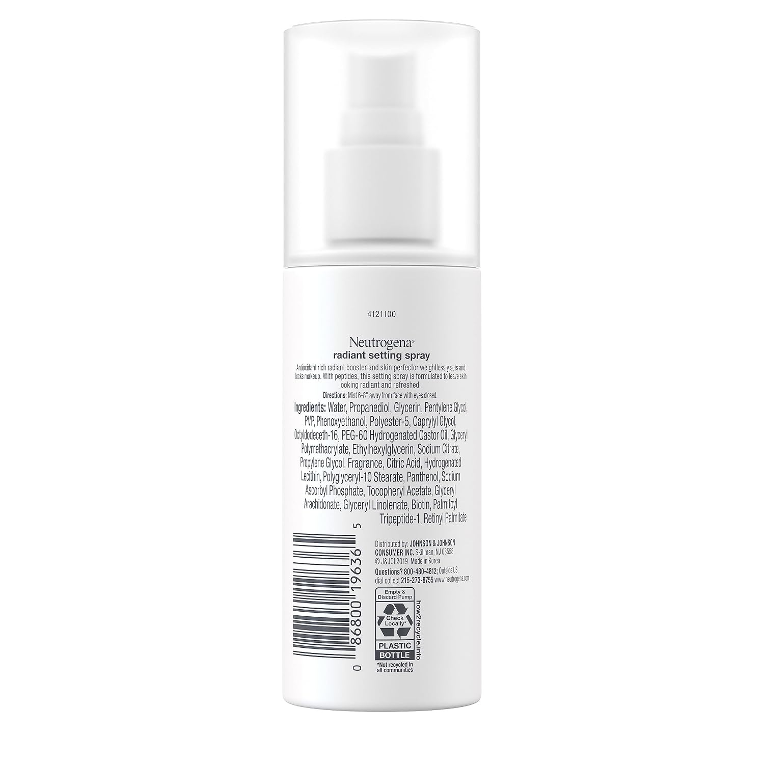 image:imageNeutrogena Healthy Skin Radiant Setting Spray LongLasting Face Mist with Antioxidants amp Peptides Lightweight Hydrating Formula Locks Makeup for Glowing Refreshed Skin 34 fl OzMakeup Setting Spray