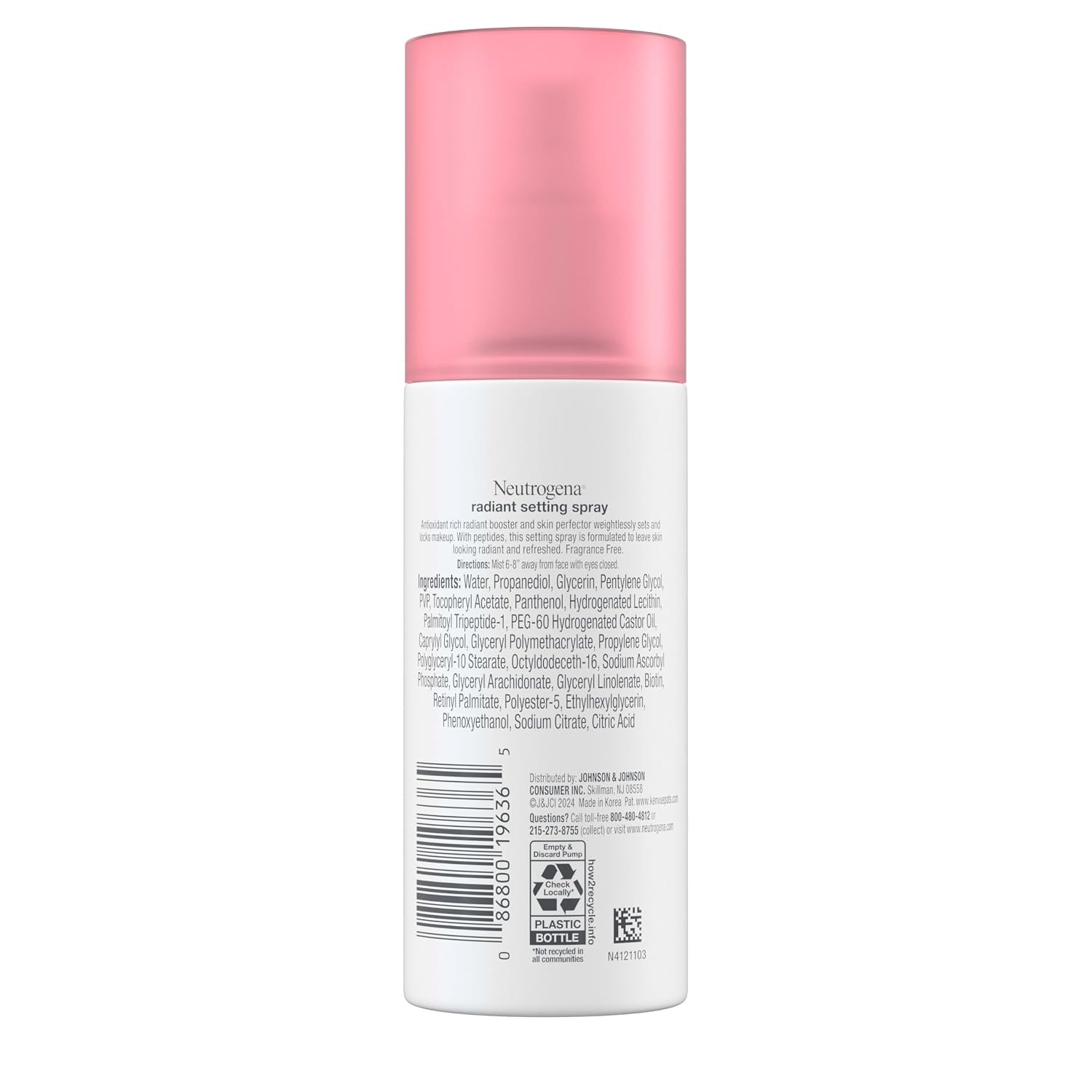 image:imageNeutrogena Healthy Skin Radiant Setting Spray LongLasting Face Mist with Antioxidants amp Peptides Lightweight Hydrating Formula Locks Makeup for Glowing Refreshed Skin 34 fl OzMakeup Setting Spray