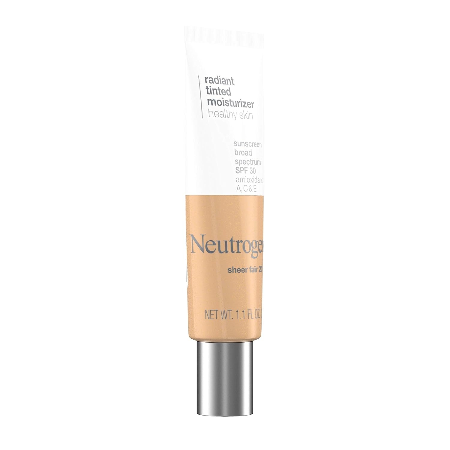 image:imageNeutrogena Healthy Skin Radiant Tinted Facial Moisturizer with Broad Spectrum SPF 30 Sunscreen Vitamins A C amp E Lightweight Sheer amp OilFree Coverage Sheer Fair 20 11 fl ozSheer Fair 20