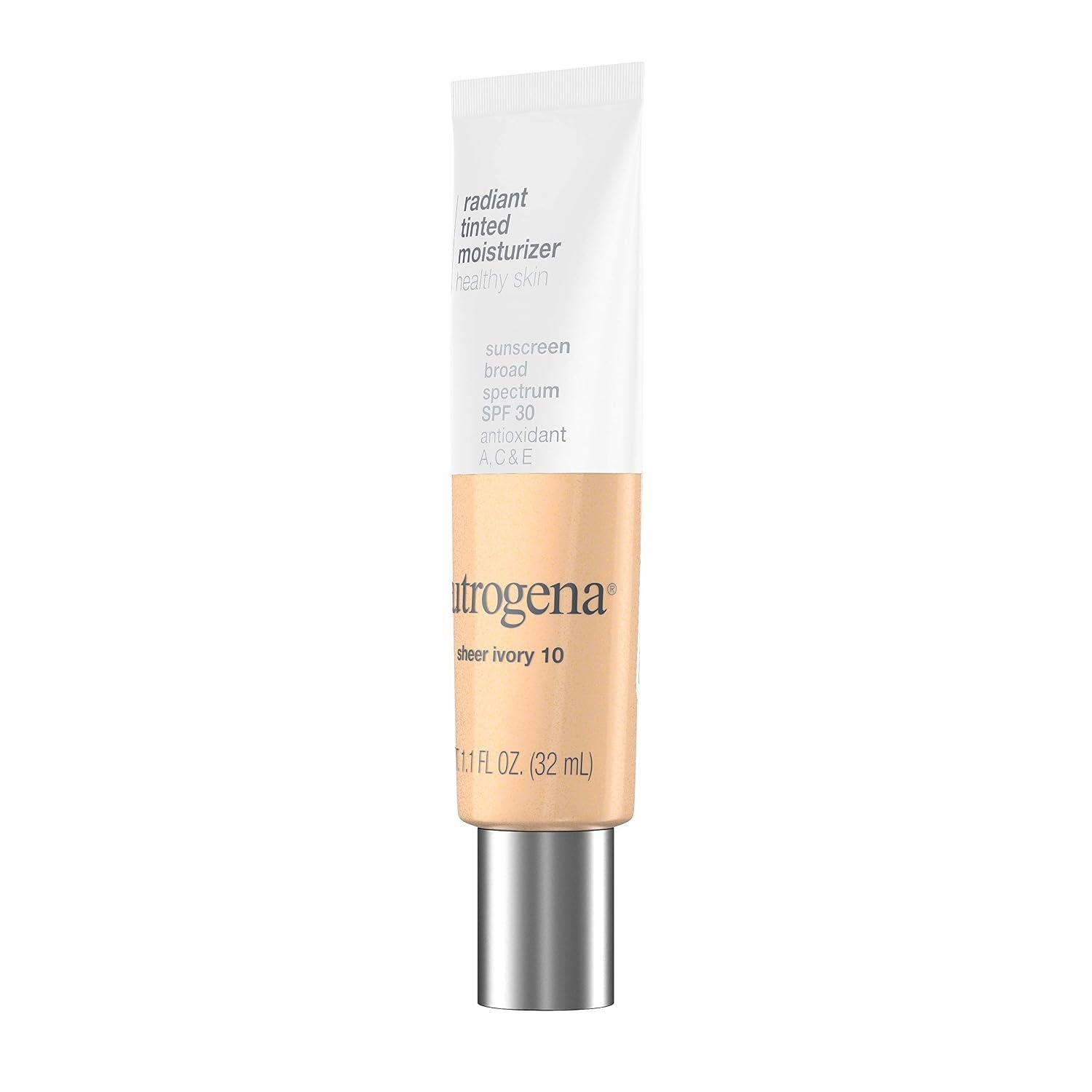 image:imageNeutrogena Healthy Skin Radiant Tinted Facial Moisturizer with Broad Spectrum SPF 30 Sunscreen Vitamins A C amp E Lightweight Sheer amp OilFree Coverage Sheer Fair 20 11 fl ozSheer Ivory 10