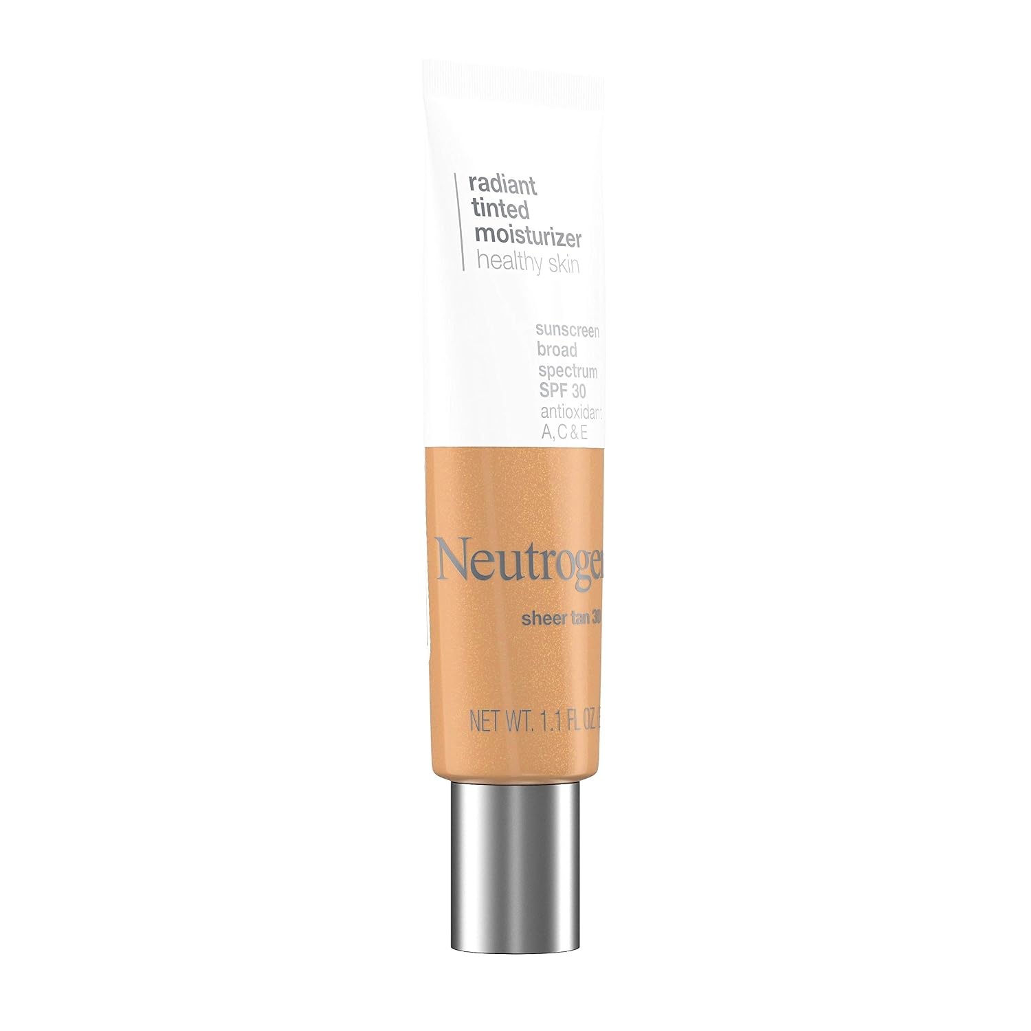 image:imageNeutrogena Healthy Skin Radiant Tinted Facial Moisturizer with Broad Spectrum SPF 30 Sunscreen Vitamins A C amp E Lightweight Sheer amp OilFree Coverage Sheer Fair 20 11 fl ozSheer Tan 30