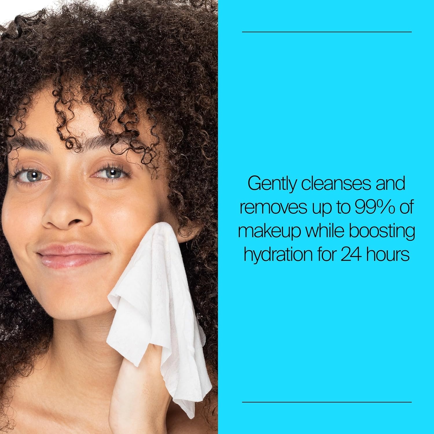 image:imageNeutrogena Hydro Boost Cleansing Wipes Makeup Remover for Face Micellar Gently Removes Oil Dirt and Waterproof Makeup Daily with Hydrating Hyaluronic Acid 25 ct50 Count Pack of 1