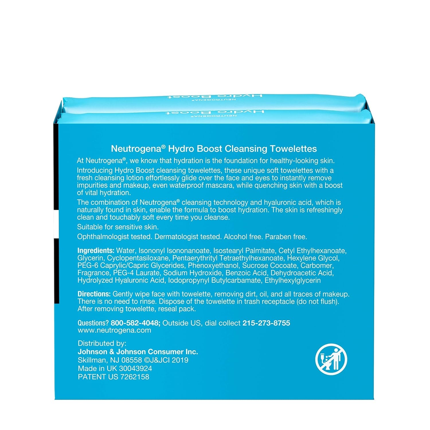 image:imageNeutrogena Hydro Boost Cleansing Wipes Makeup Remover for Face Micellar Gently Removes Oil Dirt and Waterproof Makeup Daily with Hydrating Hyaluronic Acid 25 ct50 Count Pack of 4