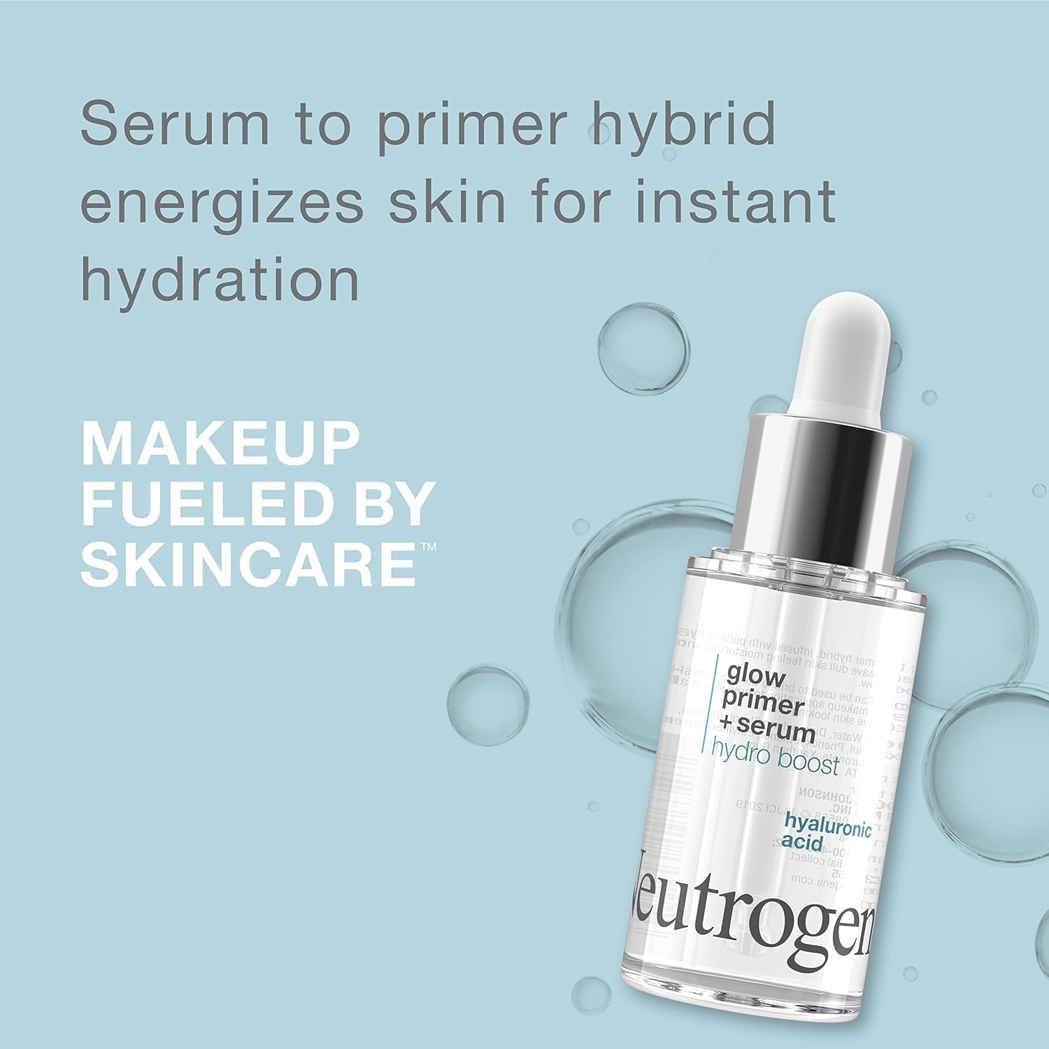 image:imageNeutrogena Hydro Boost Glow Booster Primer amp Serum Hydrating amp Moisturizing Face SerumtoPrimer Hybrid Infused with Purified Hyaluronic Acid amp Designed to Instantly Hydrate 10 fl oz1 Fl Oz Pack of 1