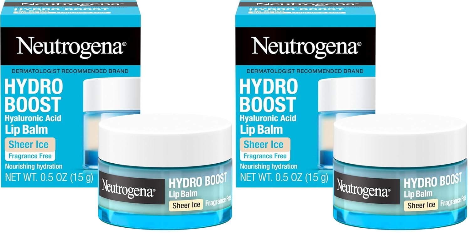 image:imageNeutrogena Hydro Boost Hyaluronic Acid Unscented Lip Balm Leaves Lips Feeling Hydrated Sheer Ice Nude Lip Balm with a Sweet Sugar Flavor Fragrance Free 05 ozNude