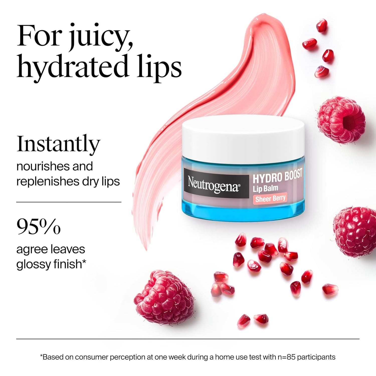 image:imageNeutrogena Hydro Boost Hyaluronic Acid Unscented Lip Balm Leaves Lips Feeling Hydrated Sheer Ice Nude Lip Balm with a Sweet Sugar Flavor Fragrance Free 05 ozSheer Pink