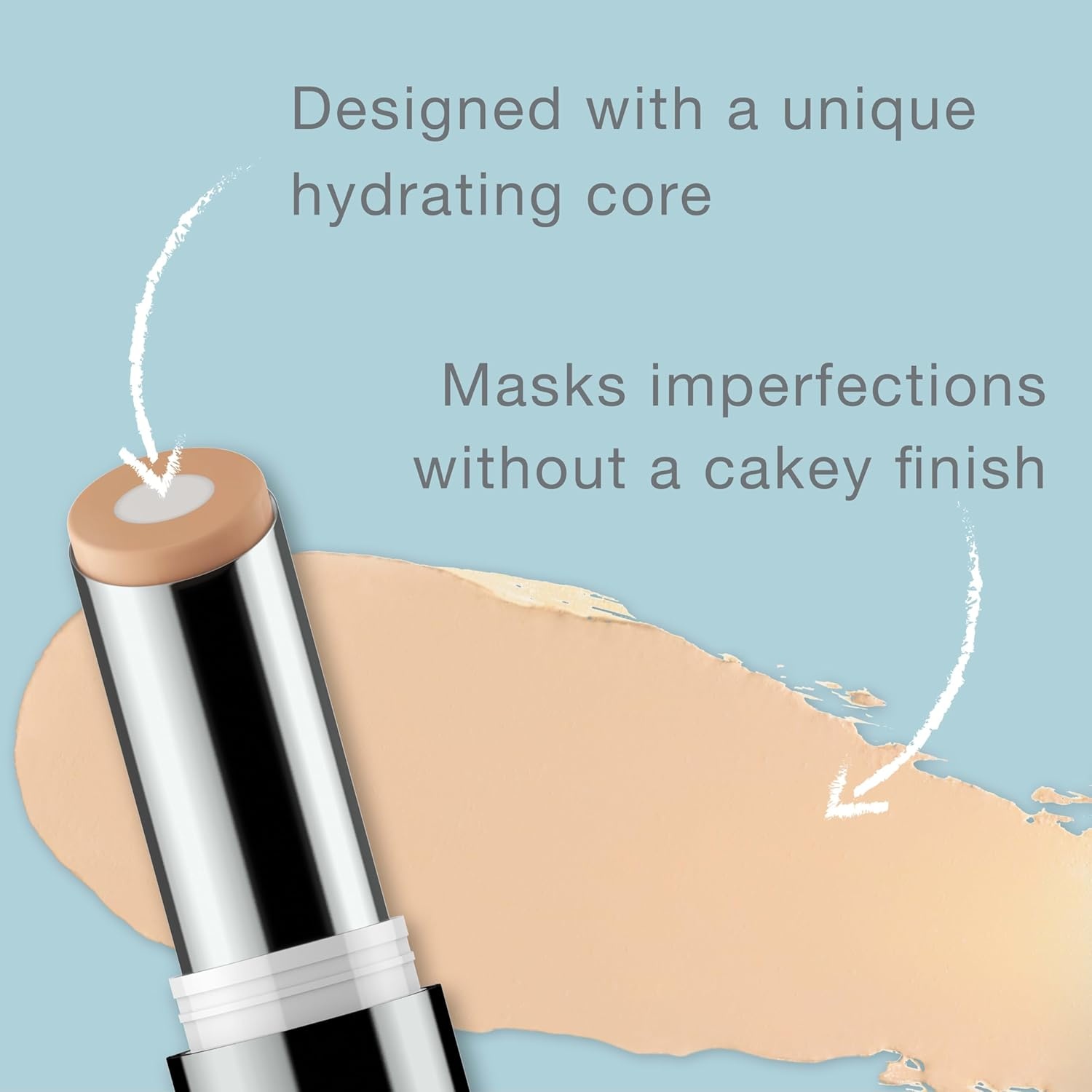 image:imageNeutrogena Hydro Boost Hydrating Concealer Stick Makeup with Hyaluronic Acid for Dry Skin Lightweight OilFree CoverUp with Buildable Coverage 30 LightMedium 012 Oz10Fair
