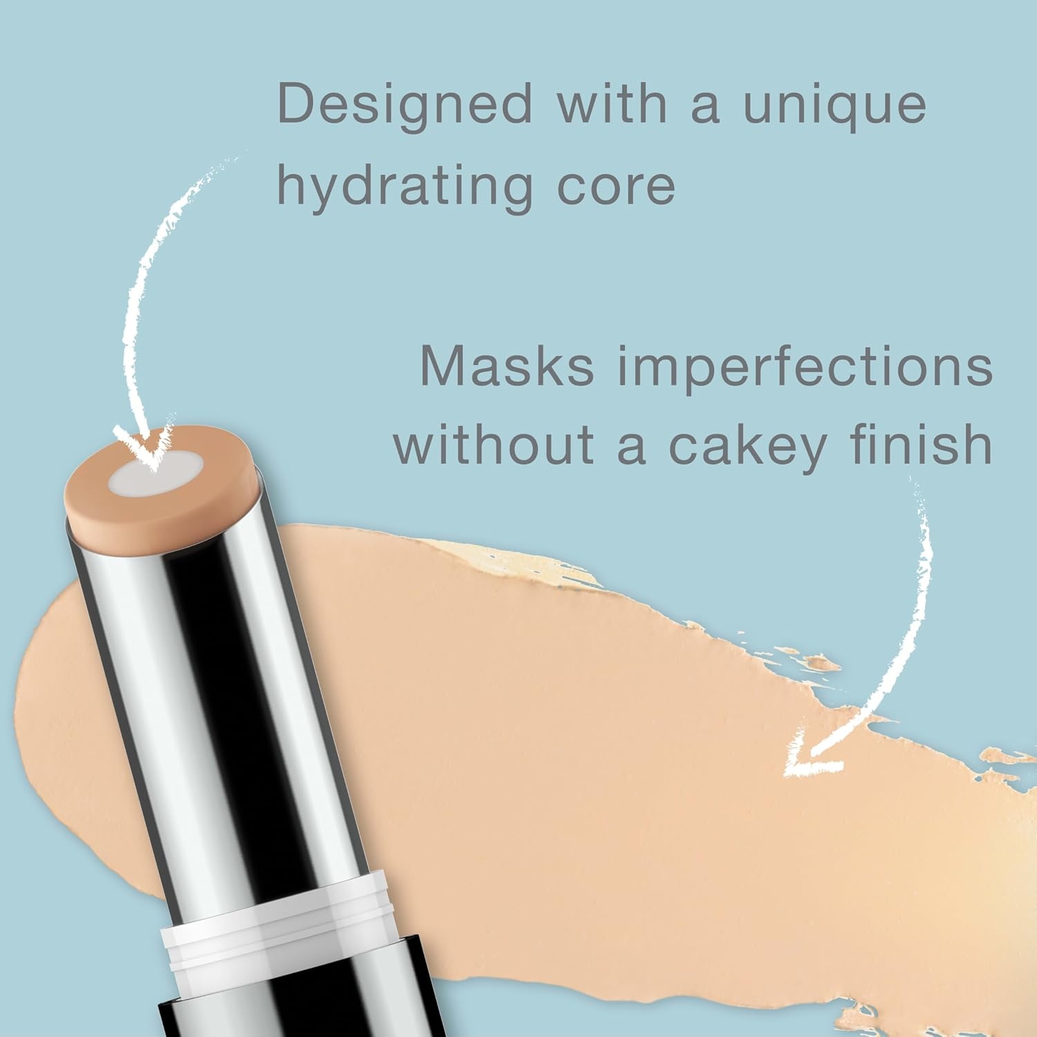 image:imageNeutrogena Hydro Boost Hydrating Concealer Stick Makeup with Hyaluronic Acid for Dry Skin Lightweight OilFree CoverUp with Buildable Coverage 30 LightMedium 012 Oz40Medium