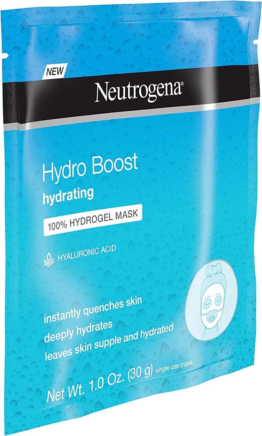 image:imageNeutrogena Hydro Boost Hydrating Face Mask 100 Hydrogel Sheet Moisturizing Instantly Quench Dry Skin Gentle Noncomedogenic Skin Care Mask 12 pack of 1 oz1 Ounce Pack of 1