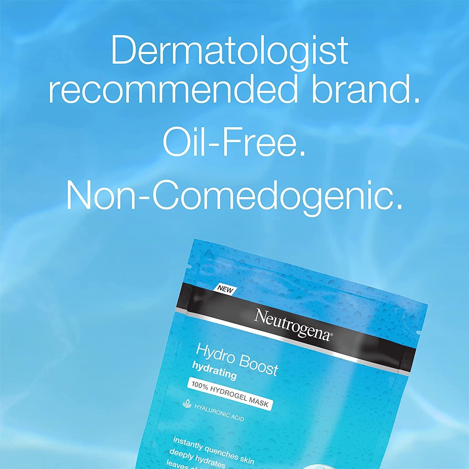 image:imageNeutrogena Hydro Boost Hydrating Face Mask 100 Hydrogel Sheet Moisturizing Instantly Quench Dry Skin Gentle Noncomedogenic Skin Care Mask 12 pack of 1 oz1 Ounce Pack of 1
