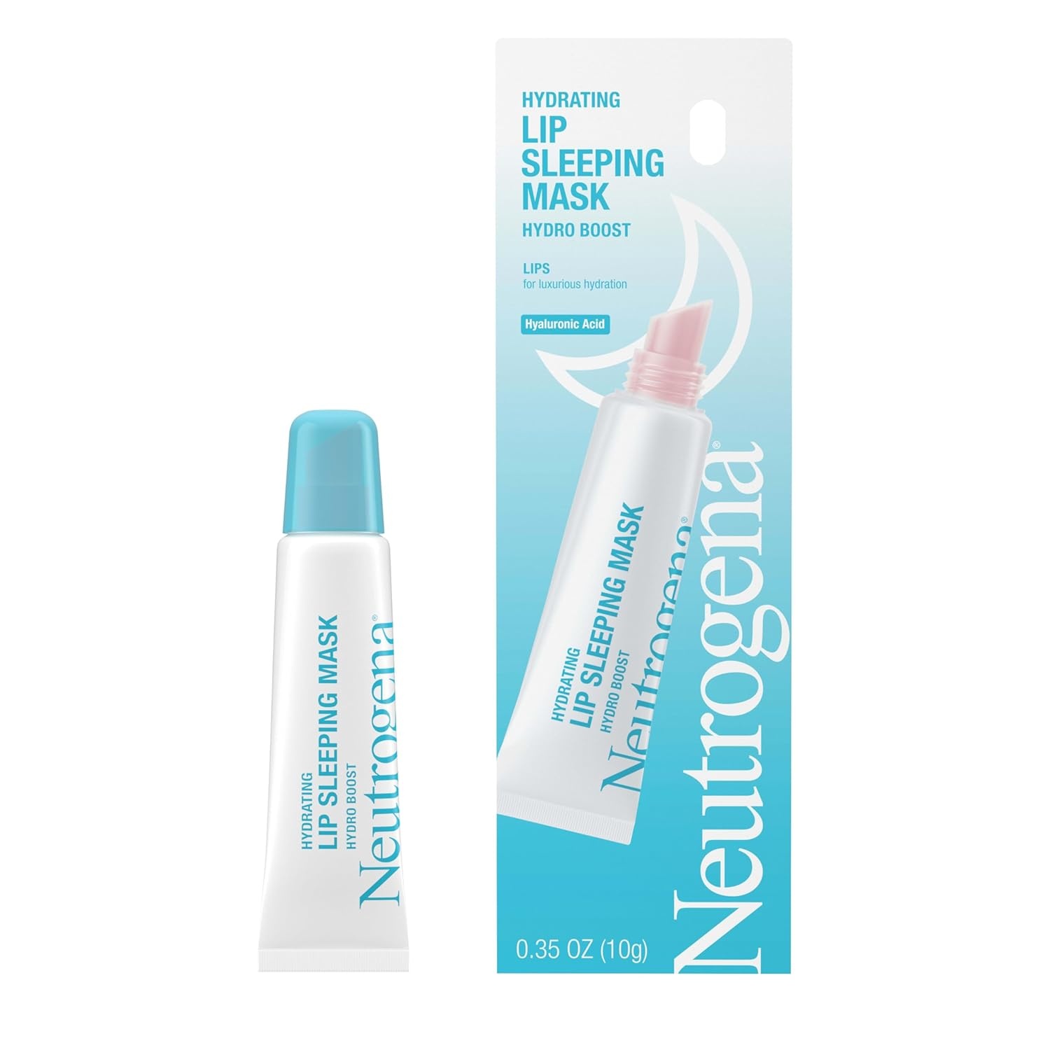 image:imageNeutrogena Hydro Boost Hydrating Lip Sleeping Mask with Hyaluronic Acid Clear Overnight and Daily Moisturizing Treatment for Very Dry Lips Fragrance Free Squeeze Tube Lip Balm 035 oz035 Ounce Pack of 1