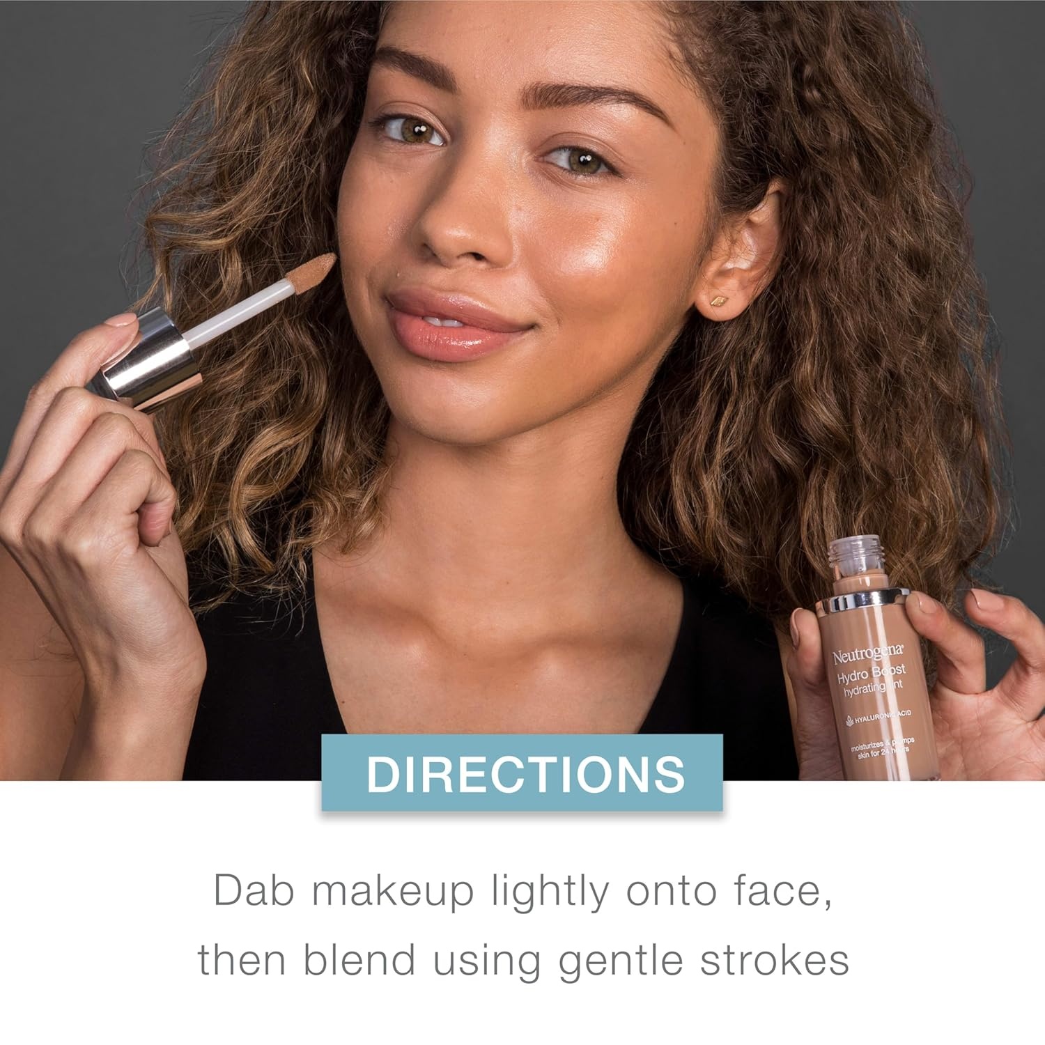image:imageNeutrogena Hydro Boost Hydrating Tint Lightweight Foundation for Dry Skin Hyaluronic Acid Moisturizing Skincare Makeup OilFree WaterGel Smooth Natural Coverage Buff 30 10 fl oz105 Caramel