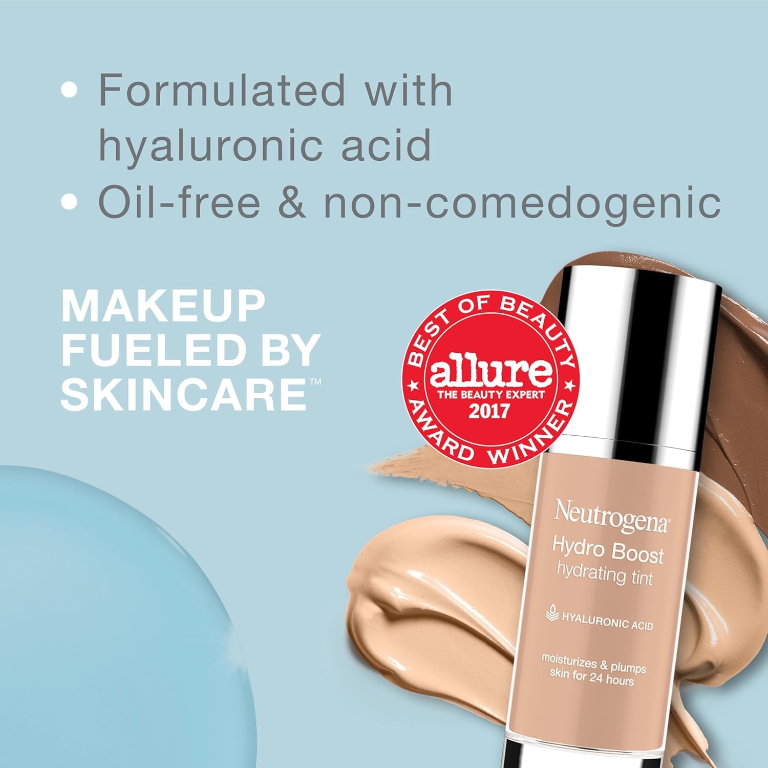 image:imageNeutrogena Hydro Boost Hydrating Tint Lightweight Foundation for Dry Skin Hyaluronic Acid Moisturizing Skincare Makeup OilFree WaterGel Smooth Natural Coverage Buff 30 10 fl oz010 Classic Ivory