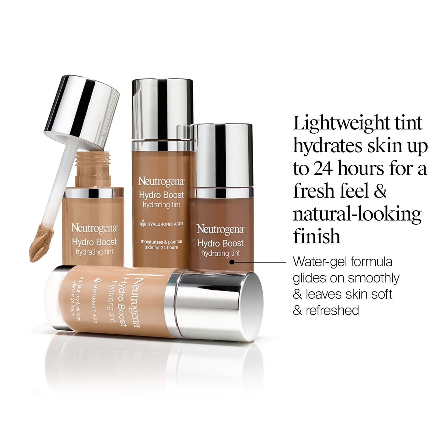 image:imageNeutrogena Hydro Boost Hydrating Tint Lightweight Foundation for Dry Skin Hyaluronic Acid Moisturizing Skincare Makeup OilFree WaterGel Smooth Natural Coverage Buff 30 10 fl oz030 Buff