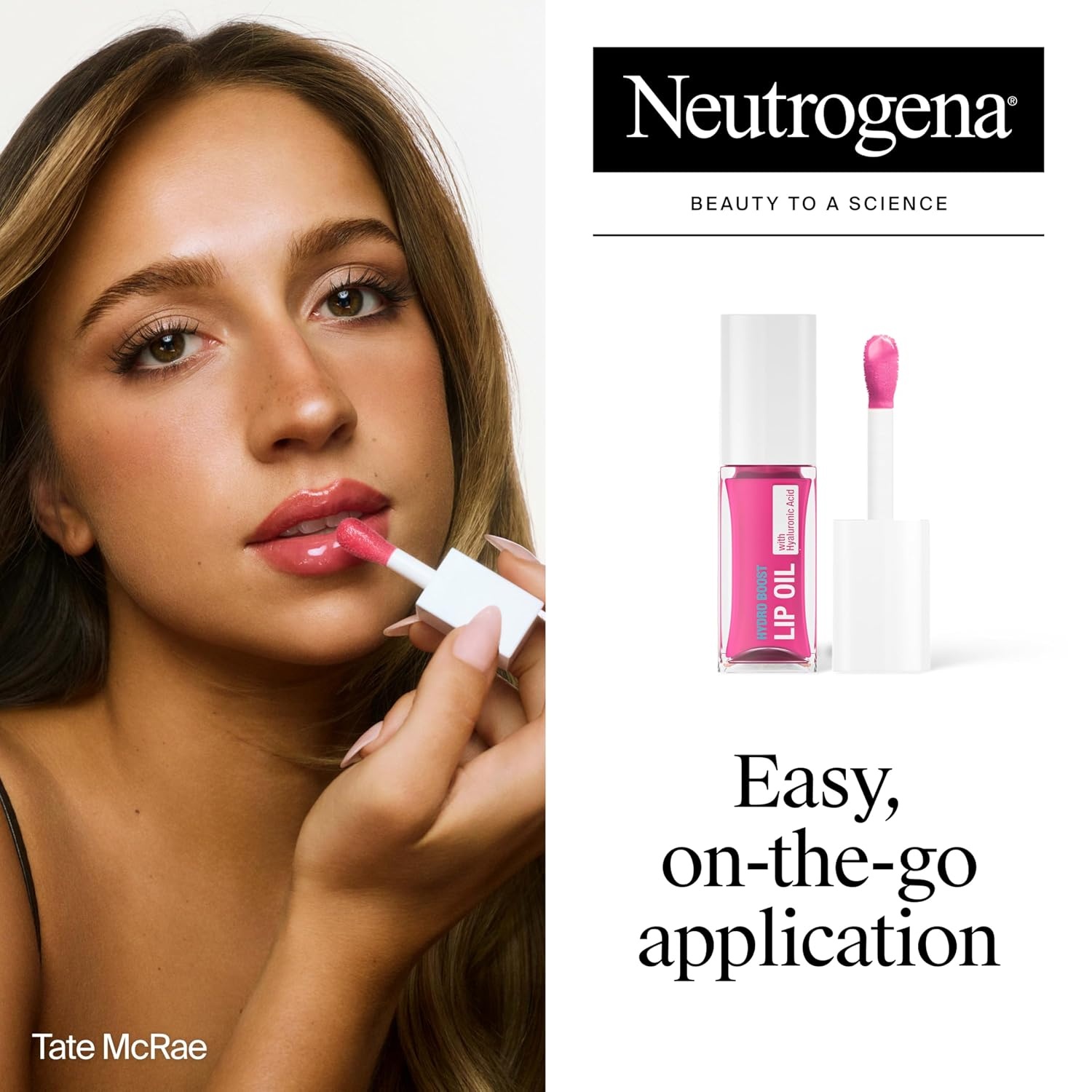 image:imageNeutrogena Hydro Boost Lip Oil Hyaluronic Acid Hydrates and Nourishes MirrorLike Shine for FullerLooking Lips Tinted Gloss Adds Pop of Color Formulated Without Parabens Light Pink 2 fl ozPetal Pop