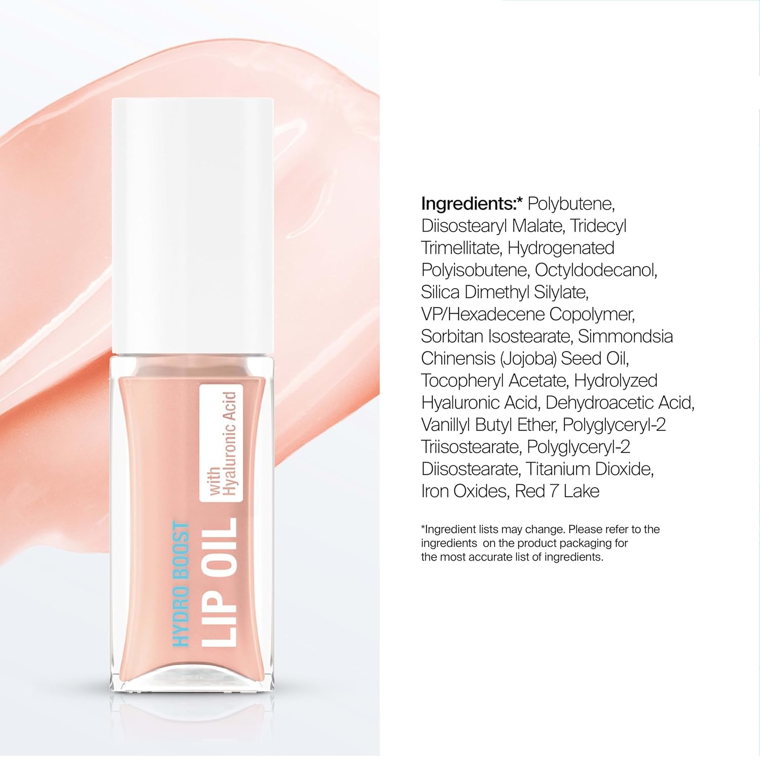 image:imageNeutrogena Hydro Boost Lip Oil Hyaluronic Acid Hydrates and Nourishes MirrorLike Shine for FullerLooking Lips Tinted Gloss Adds Pop of Color Formulated Without Parabens Light Pink 2 fl ozLight Pink