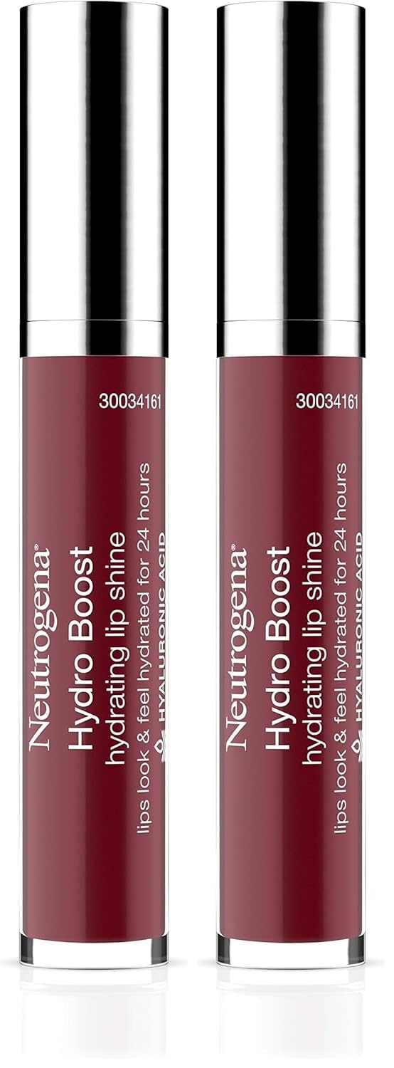 image:imageNeutrogena Hydro Boost Moisturizing Lip Gloss Hydrating NonStick and NonDrying Luminous Tinted Lip Shine with Hyaluronic Acid to Soften and Condition Lips 20 Berry Brown 010 ozVelvet Wine 70