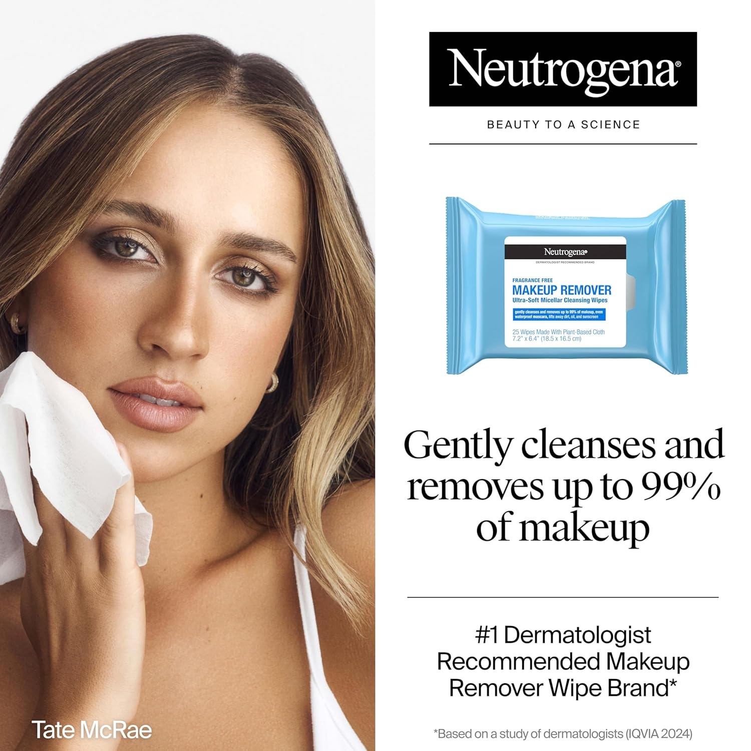 image:imageNeutrogena Makeup Remover Towelettes for Face with Micellar Water Daily AlcoholFree Gently Removes Oil Dirt and Waterproof Makeup in a Simple Fully PlantBased Cloth 25 ct20 Count Pack of 6